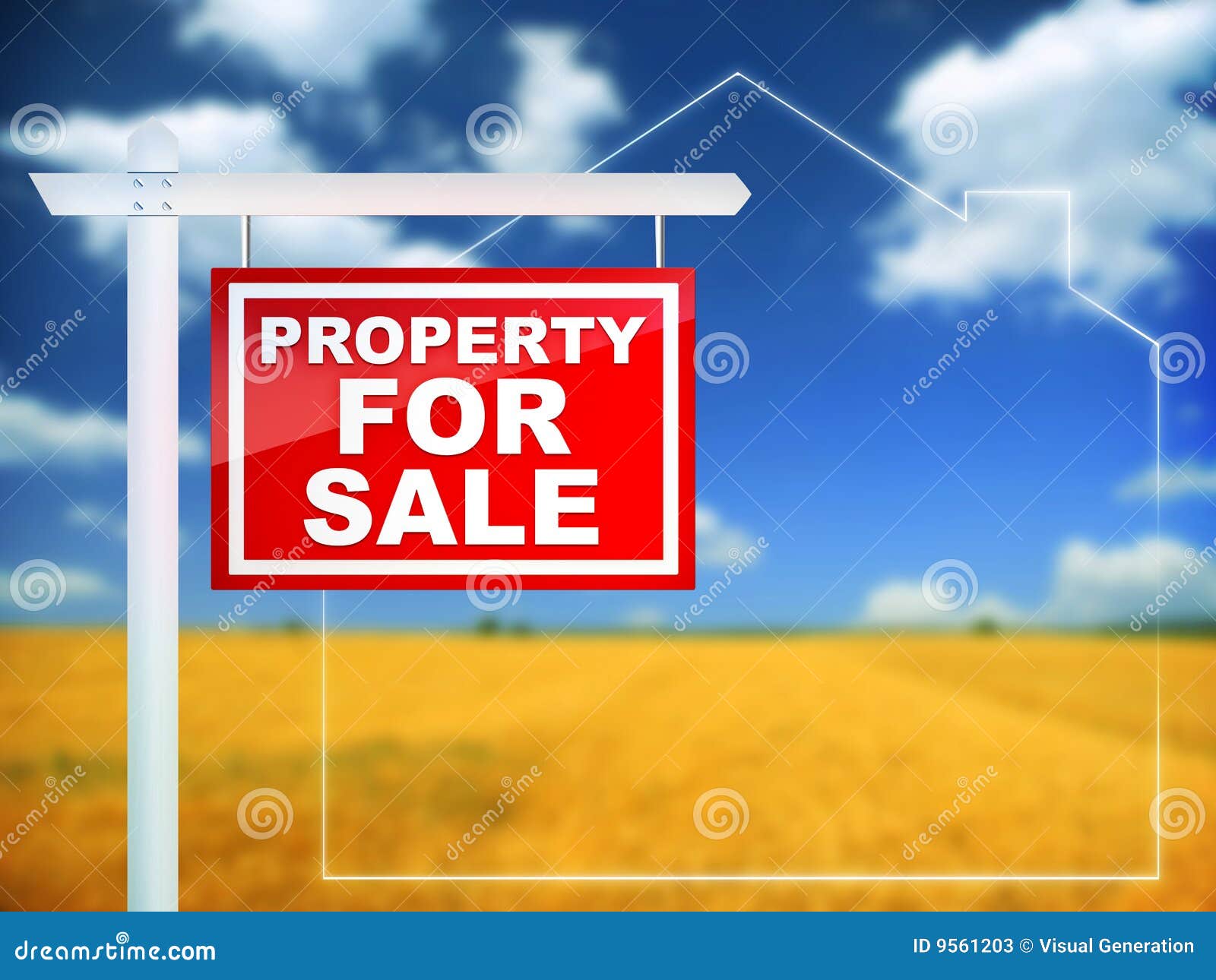 Property for Sale stock illustration. Illustration of agent 9561203