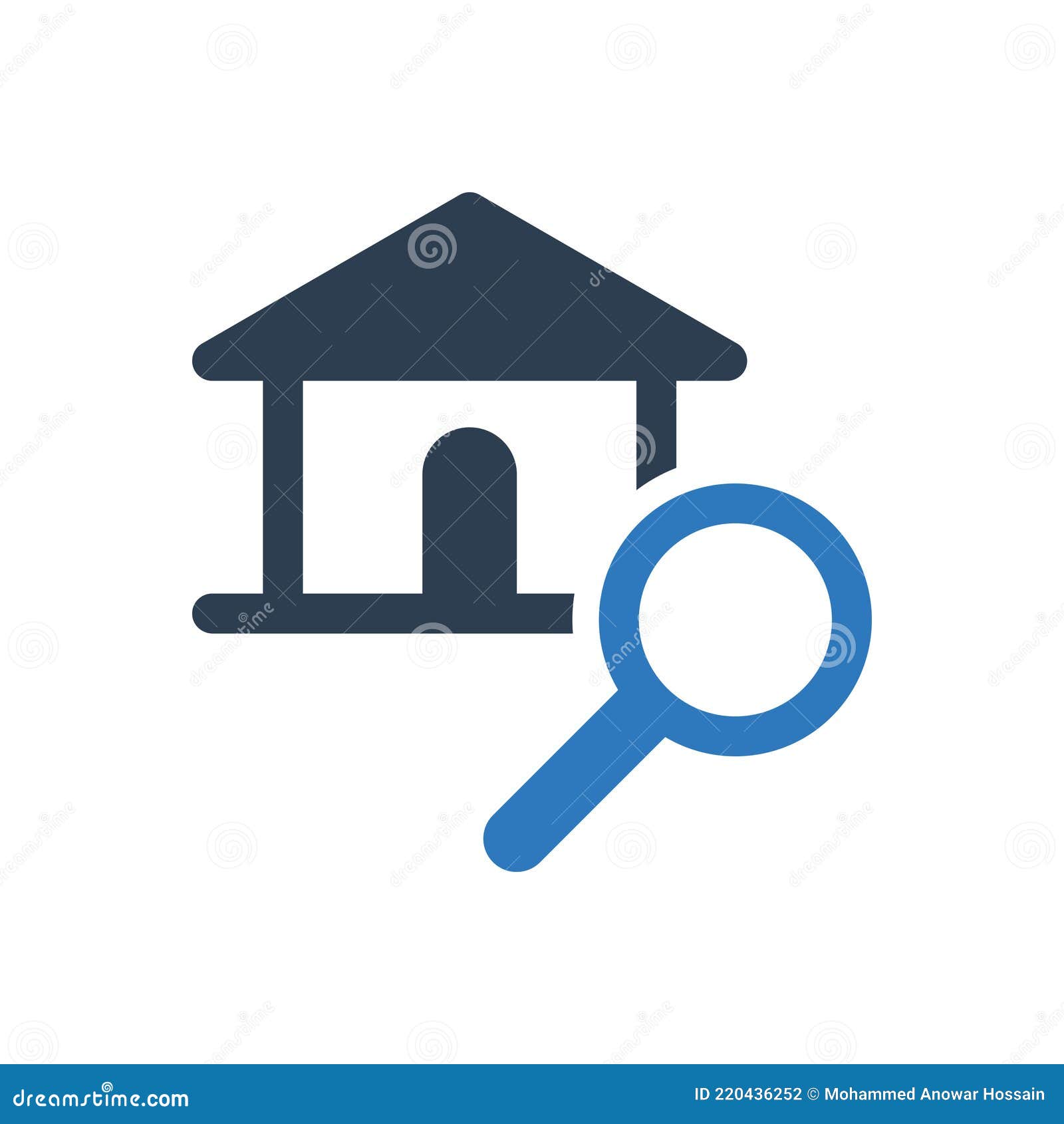 Property Search Icon Real Estate Search Icon Search Home Icon Stock Vector Illustration of