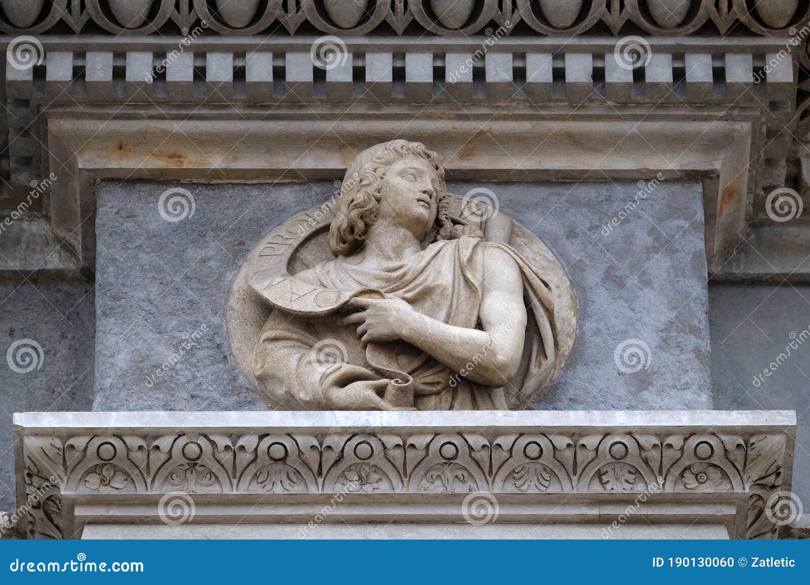 Prophet Daniel, Relief on the Portal of the Cathedral of St Lawrence in