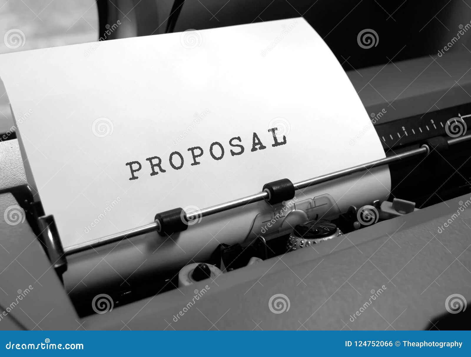 proposal written on white paper.