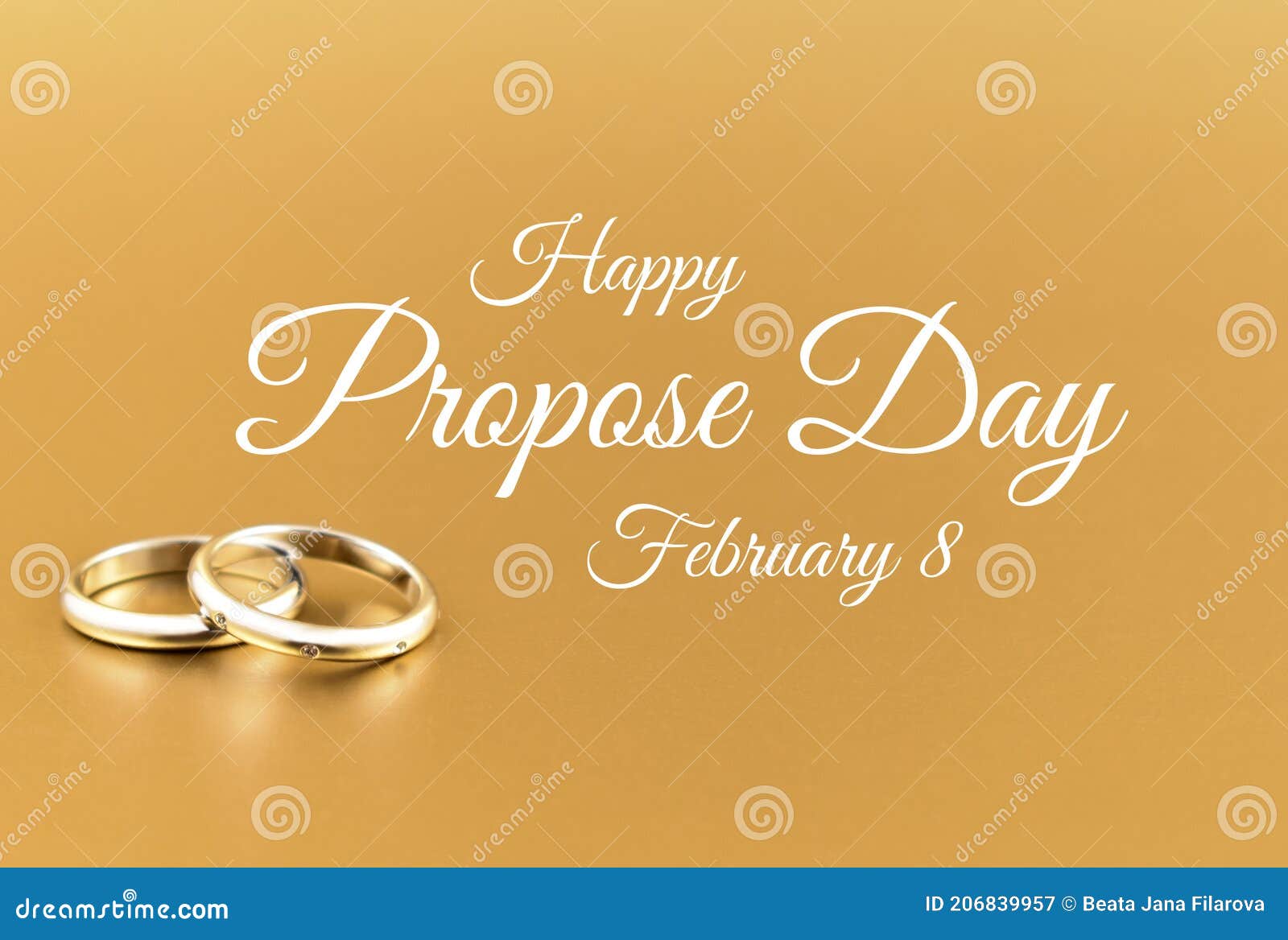 Propose Day Poster with Wedding Rings Stock Images Stock Image ...