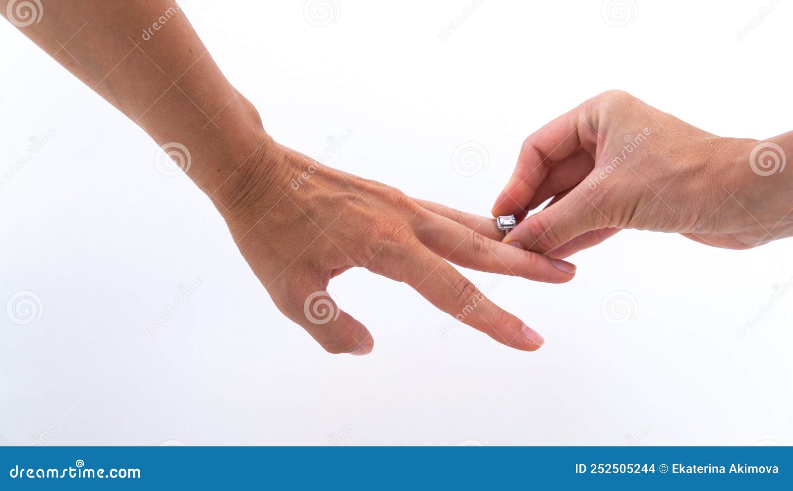 Propose with a Wedding Ring Stock Photo Image of hand, love 252505244