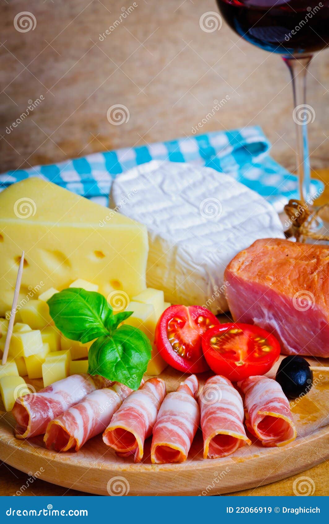 Prosciutto and cheese stock image. Image of cheese, appetizer 22066919