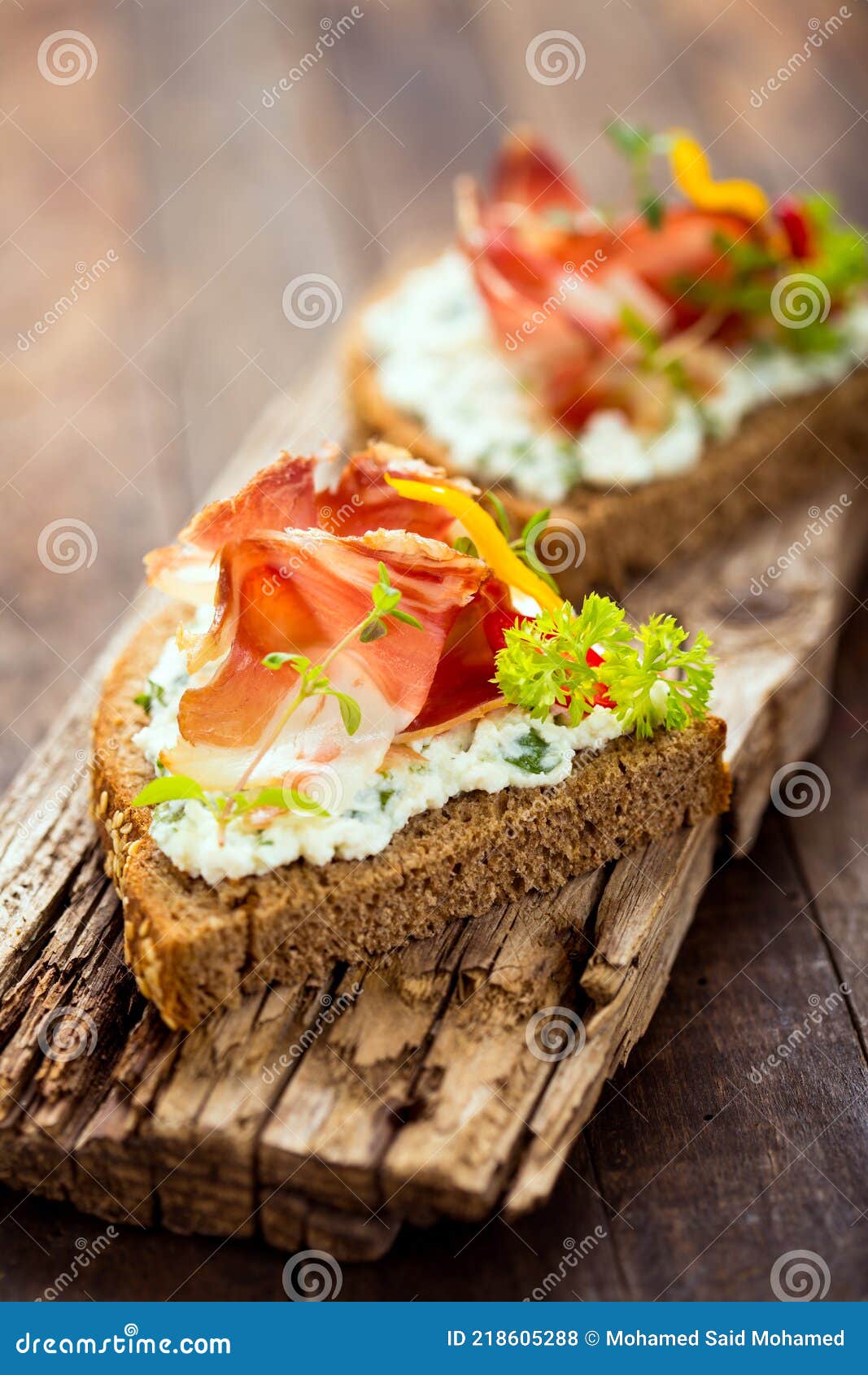 Prosciutto and Cheese Sandwiches Stock Photo Image of delicious