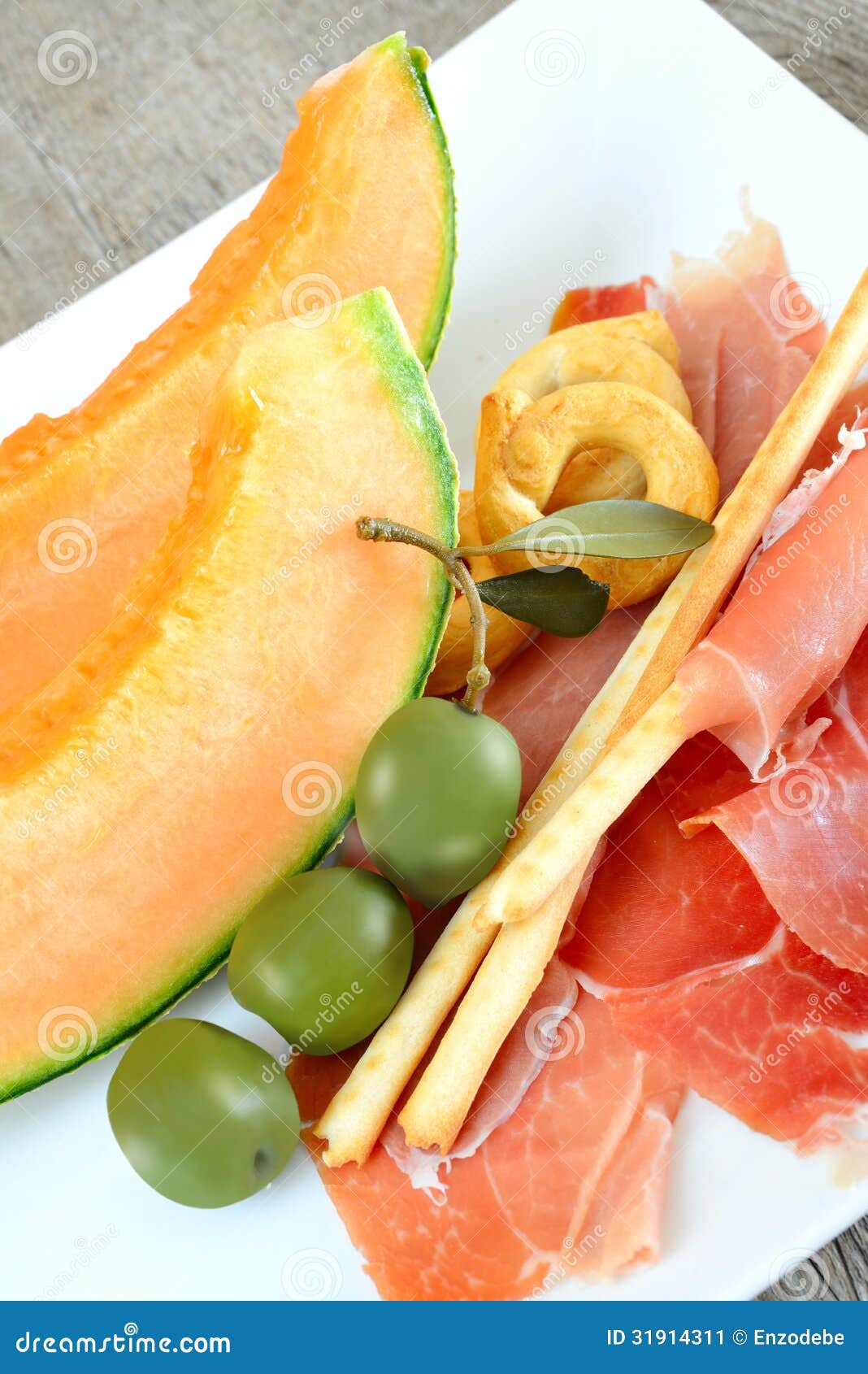 Prosciutto E Melone Dell'aperitivo Immagine Stock Immagine di