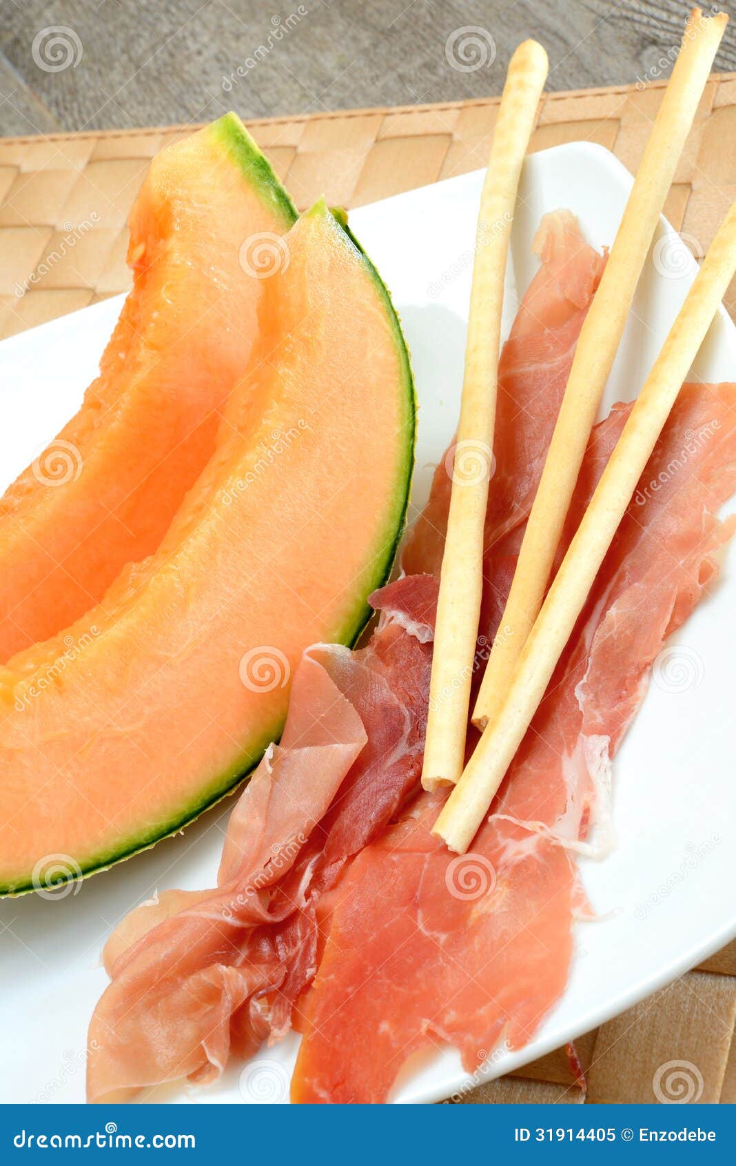 Prosciutto E Melone Dell'aperitivo Immagine Stock Immagine di