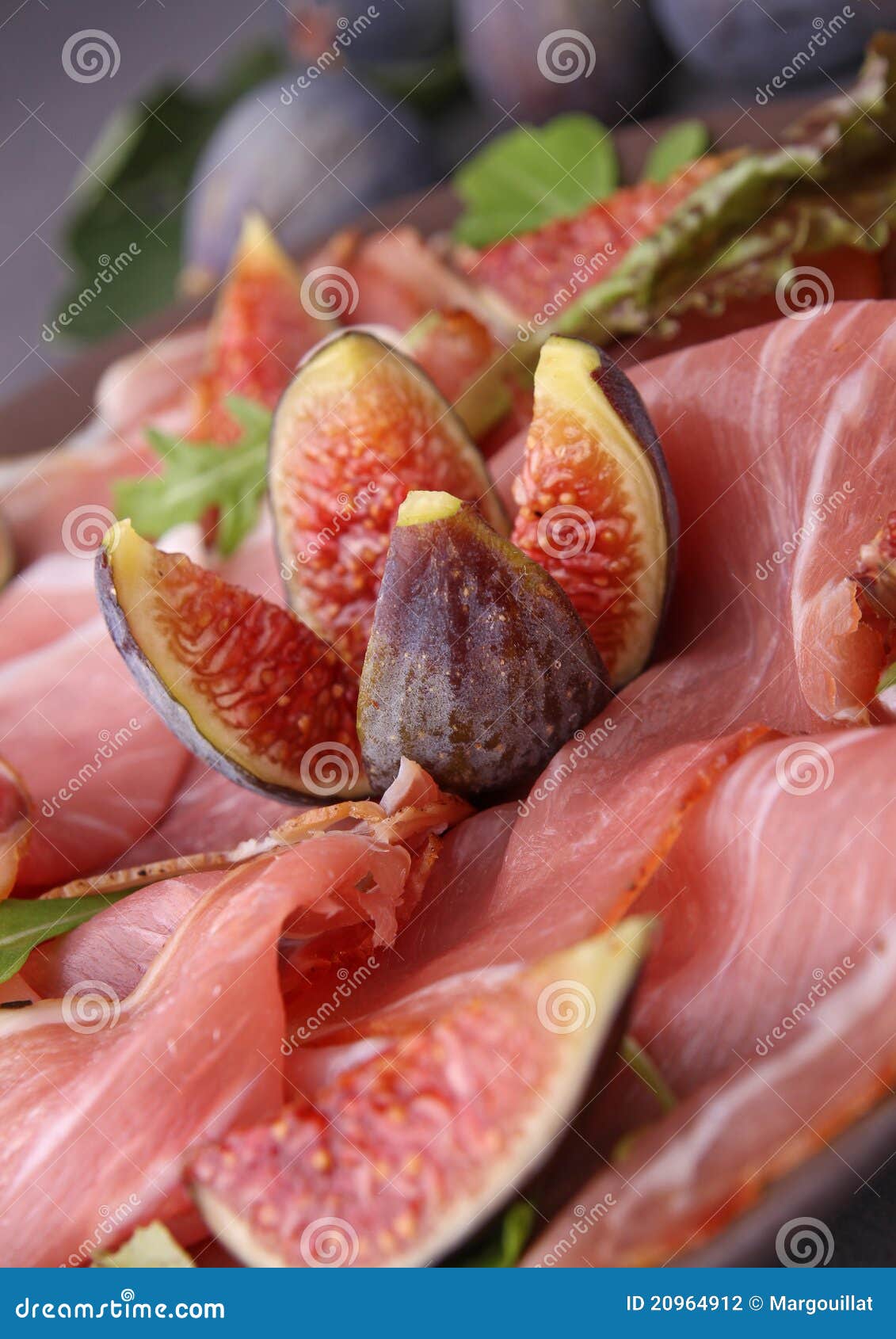 Prosciutto ham and figs stock photo. Image of figs, gastronomy 20964912
