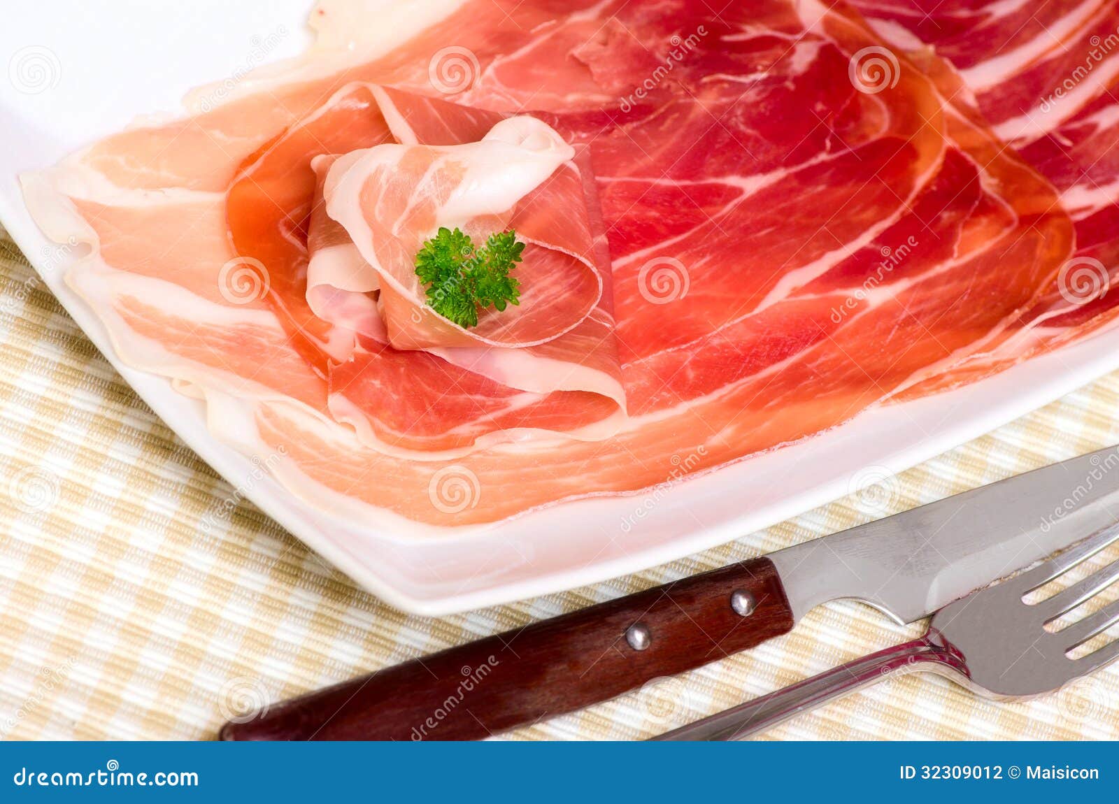 Prosciutto Italiano Tradizionale. Fotografia Stock Immagine di
