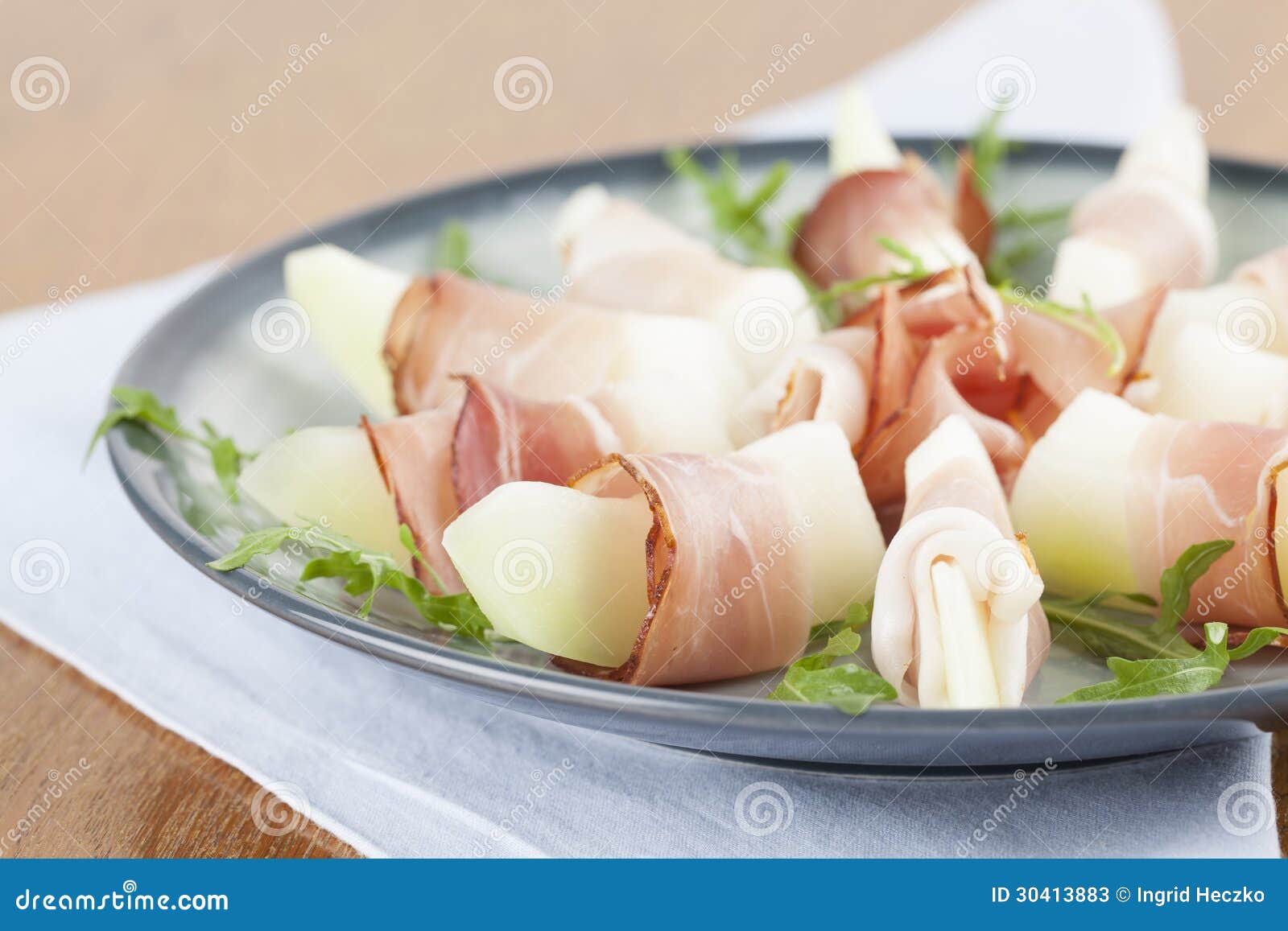 Prosciutto and melon stock image. Image of food, pork 30413883