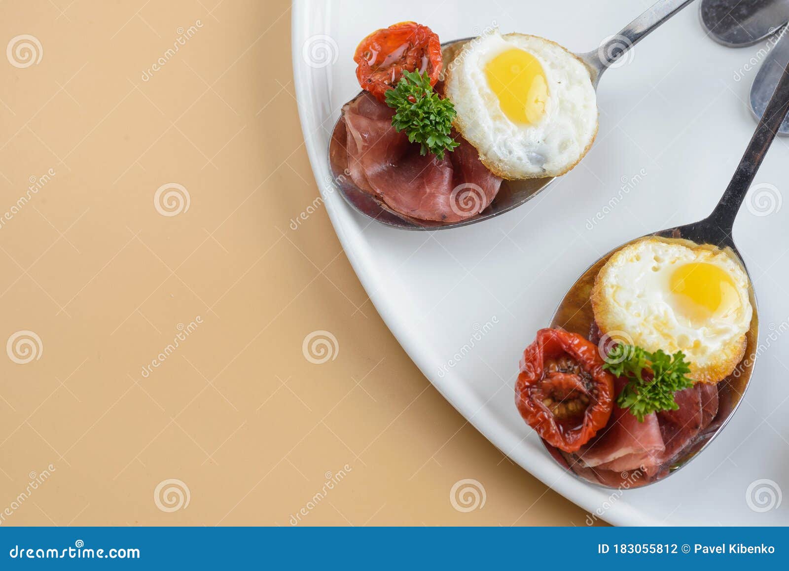 Prosciutto with Scrambled Eggs Stock Photo Image of meal, delicious