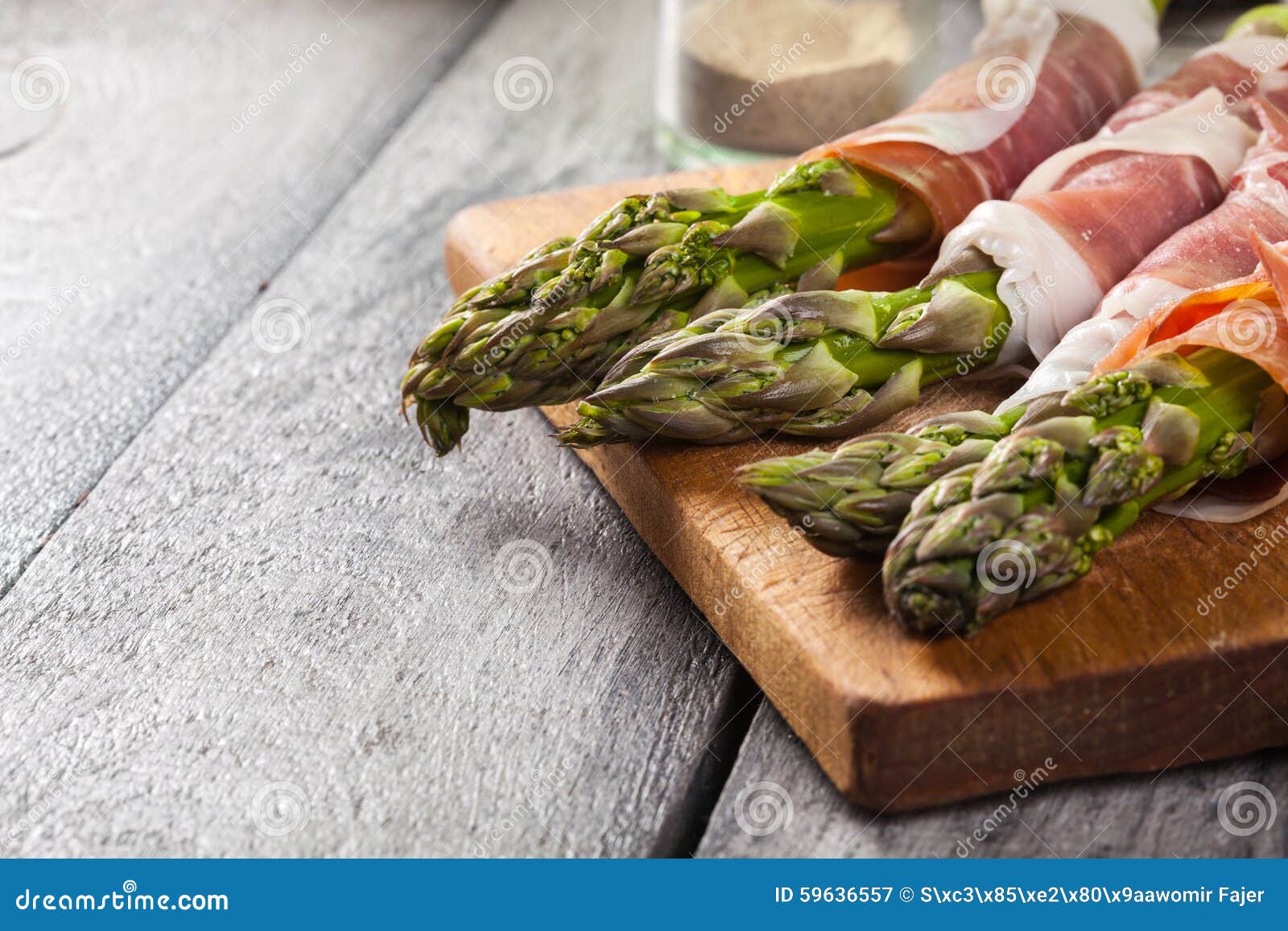 Prosciutto Wrapped Green Asparagus Stock Image Image of prosciutto