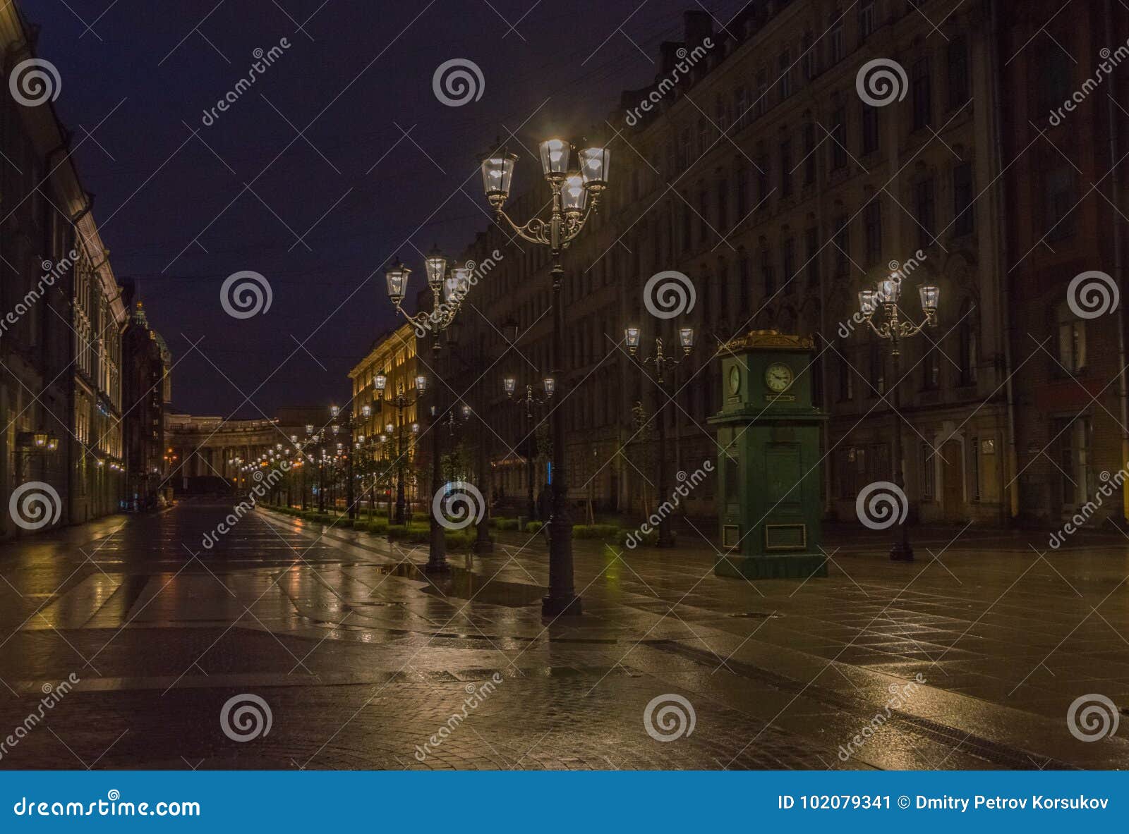 The Prospect of the Lights and Watch the Night Stock Image Image of