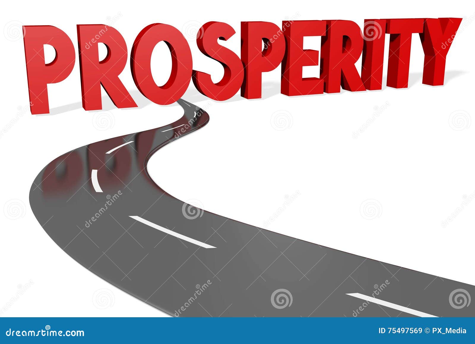 Prosperity road concept stock illustration. Illustration of