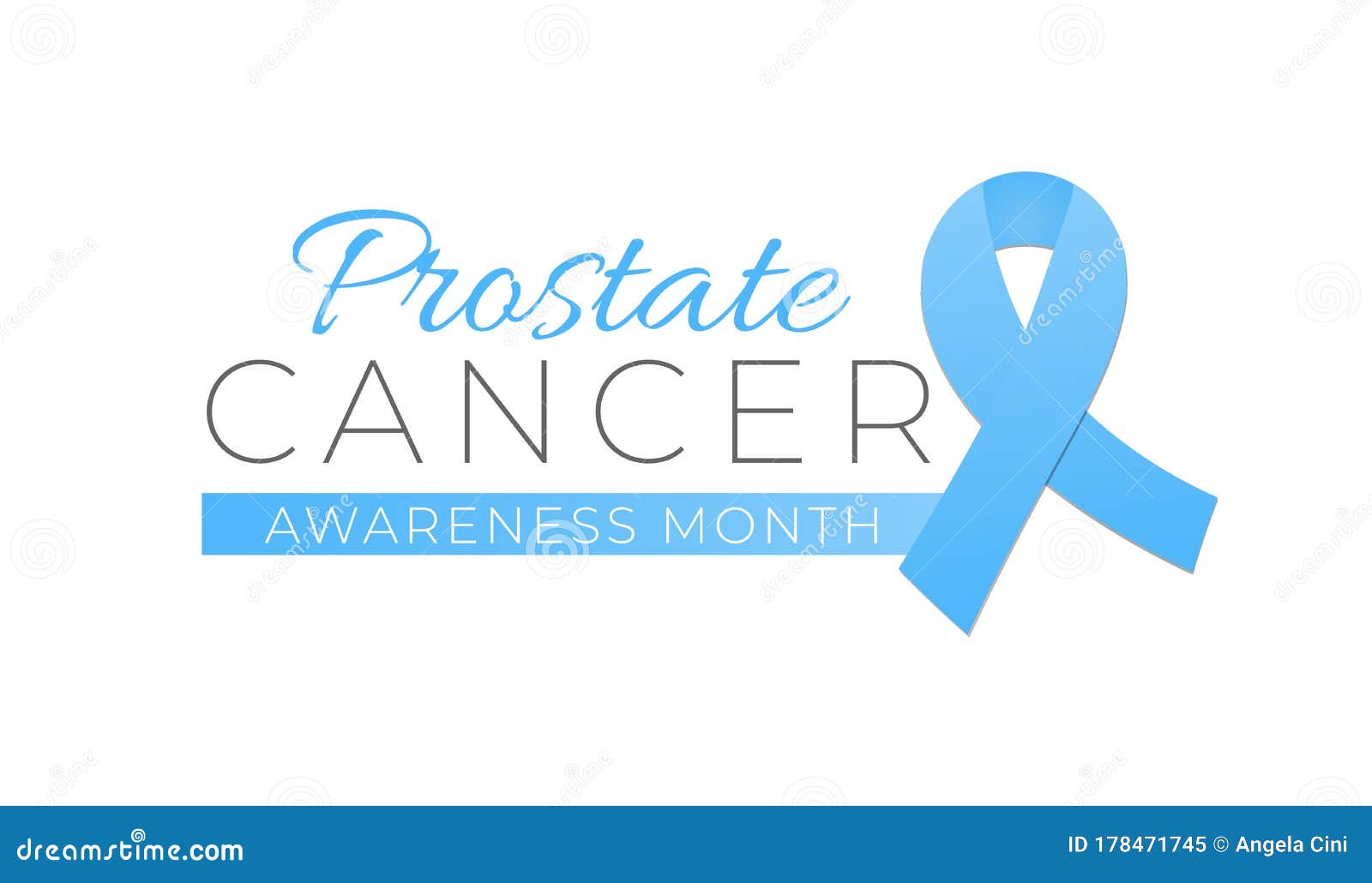 Prostate Cancer Awareness Month Isolated Logo Icon Sign Stock Vector