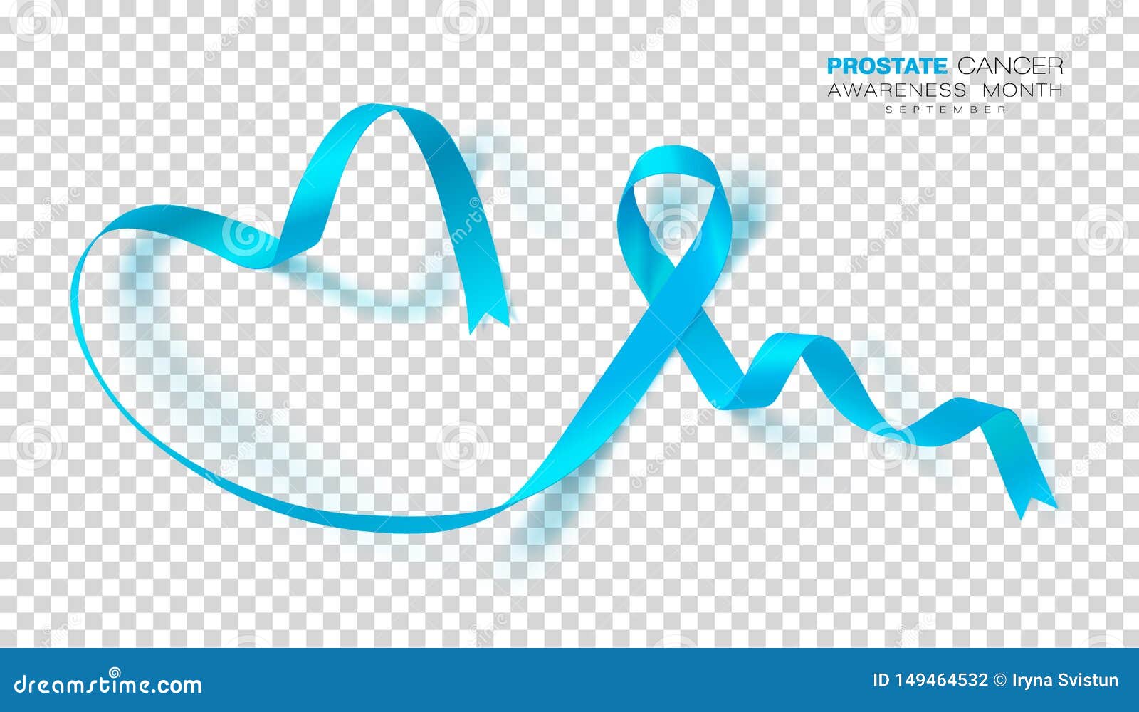 Prostate Cancer Awareness Month. Light Blue Color Ribbon Isolated on