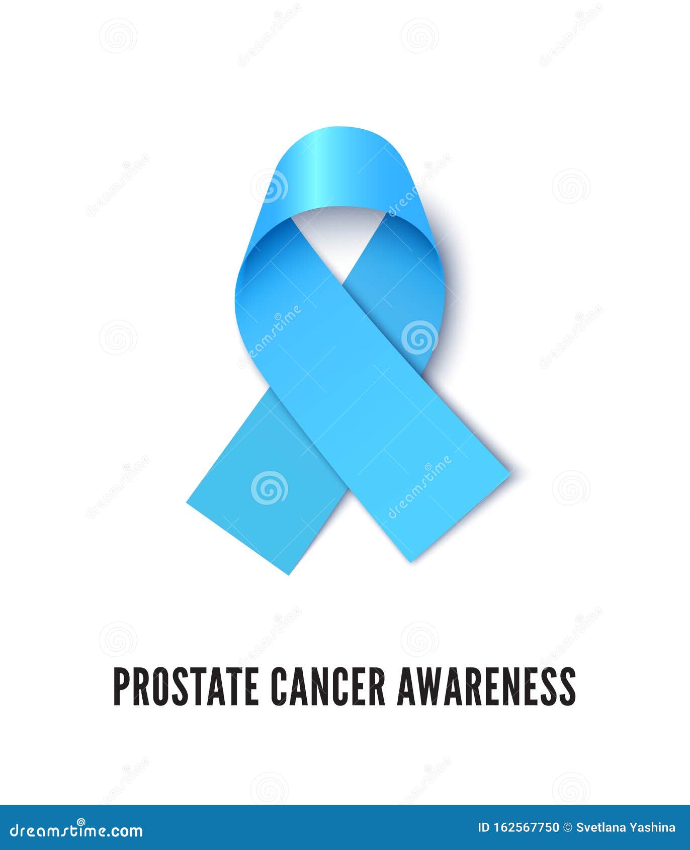Prostate Cancer Awareness Symbol Realistic Vector Illustration Stock