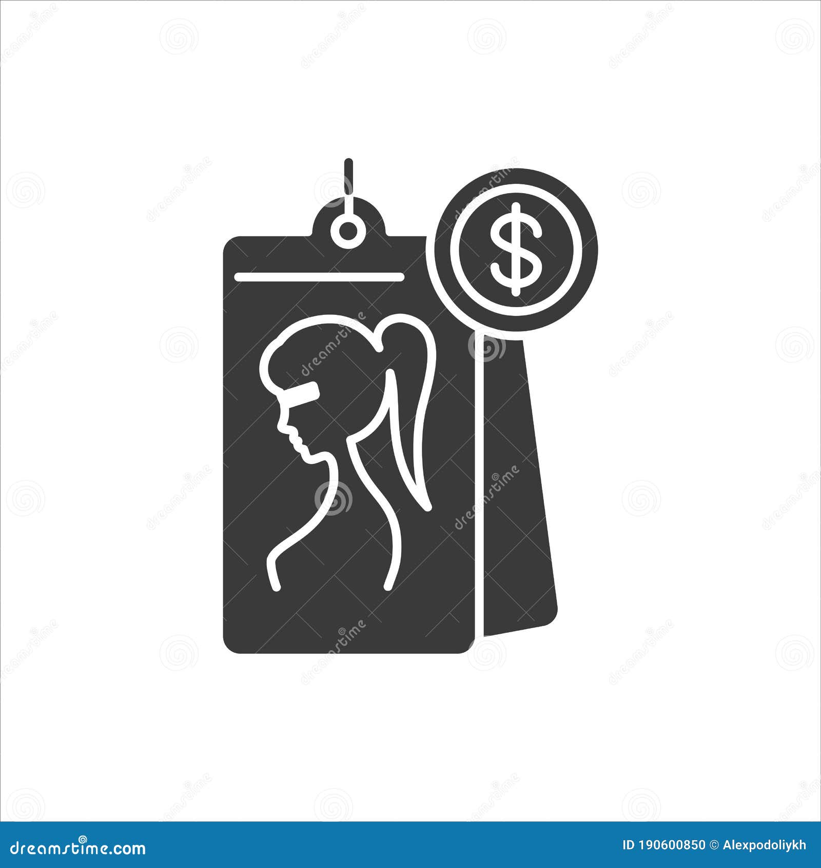 Prostitution Black Glyph Icon pic