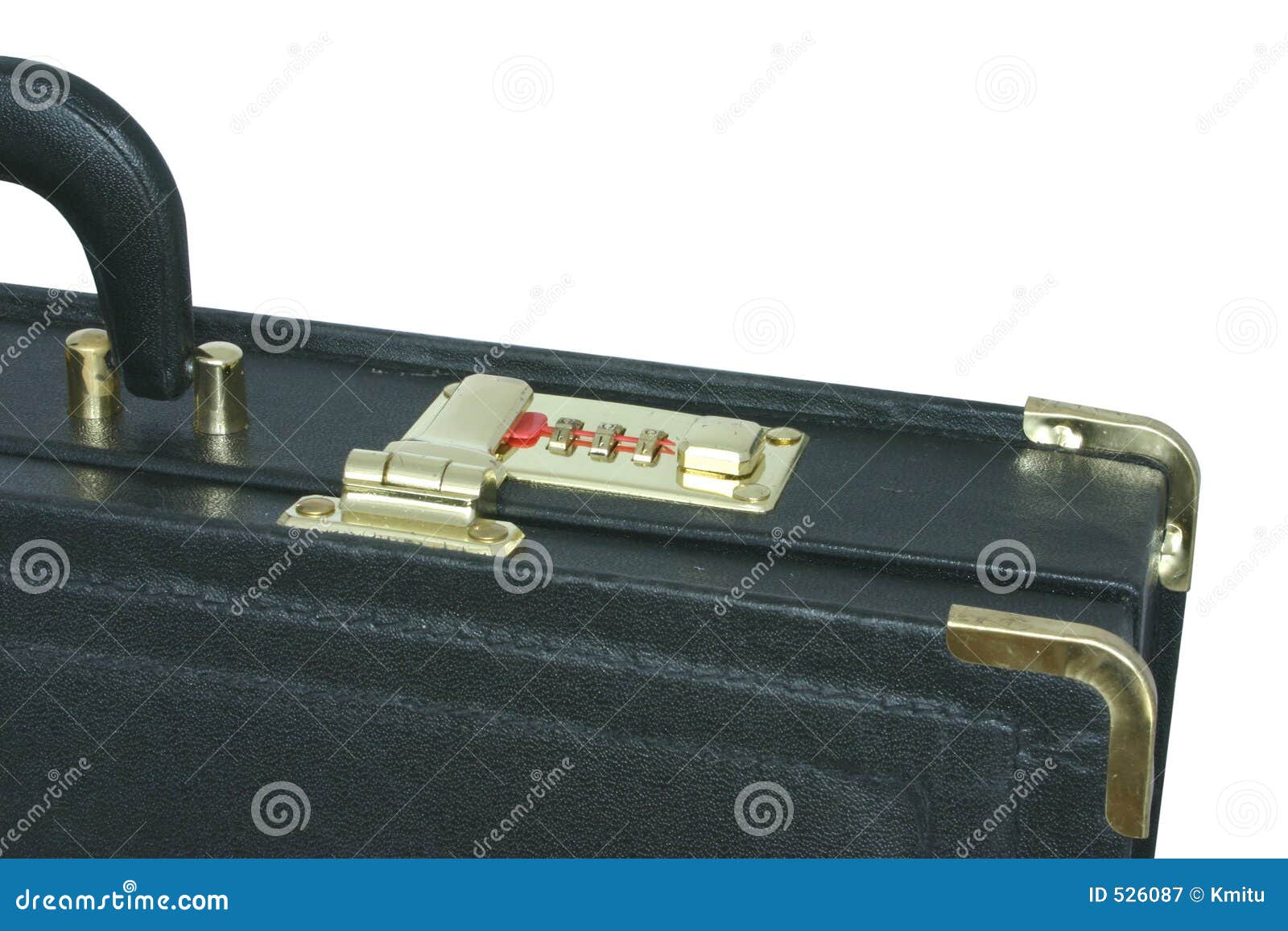 Protected briefcase stock image. Image of closeup, black 526087