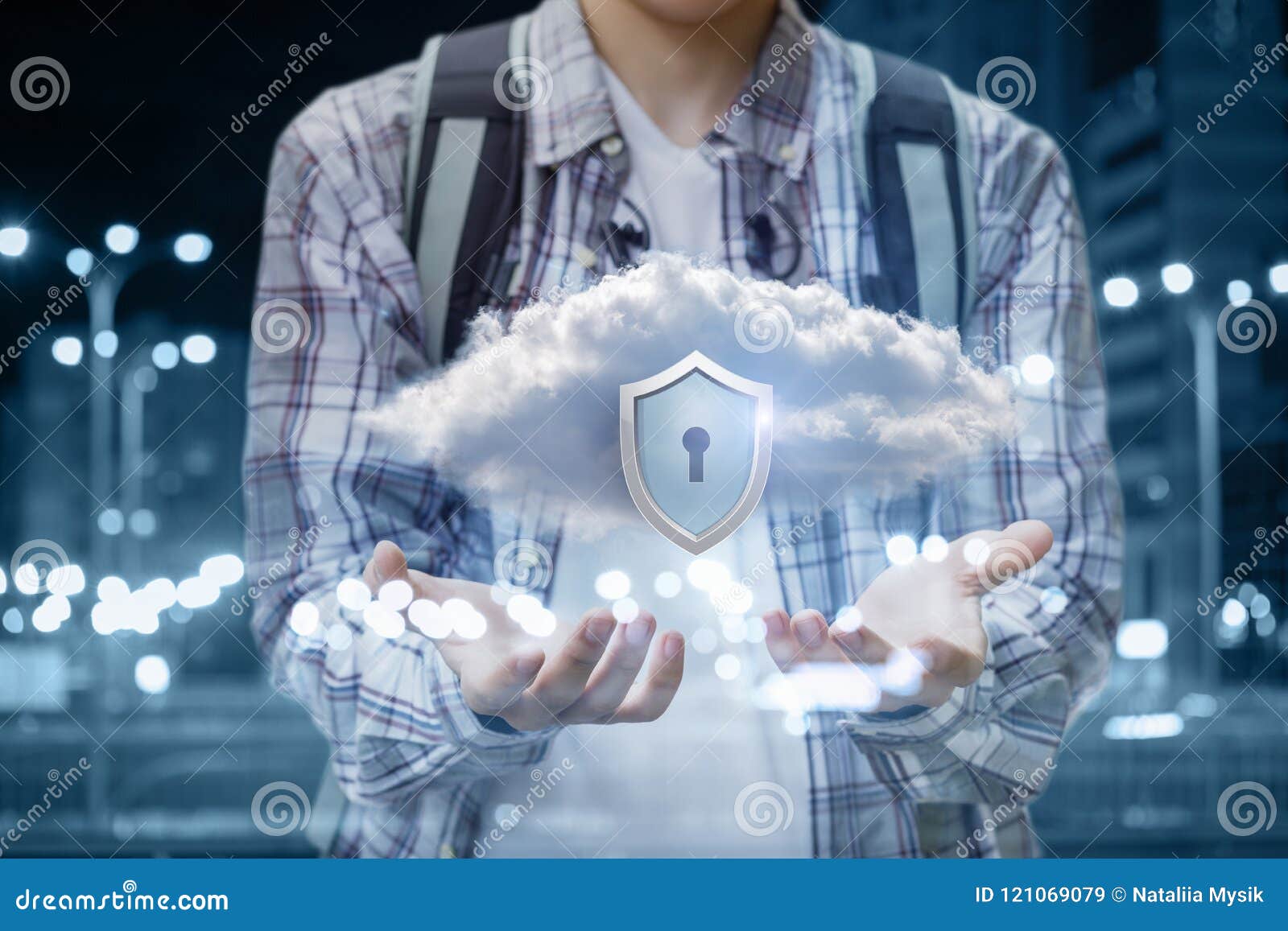Protected Data Cloud In Hands Stock Image Image Of Center Lock Protected Data Cloud In Hands Stock Image Image Of Center Lock