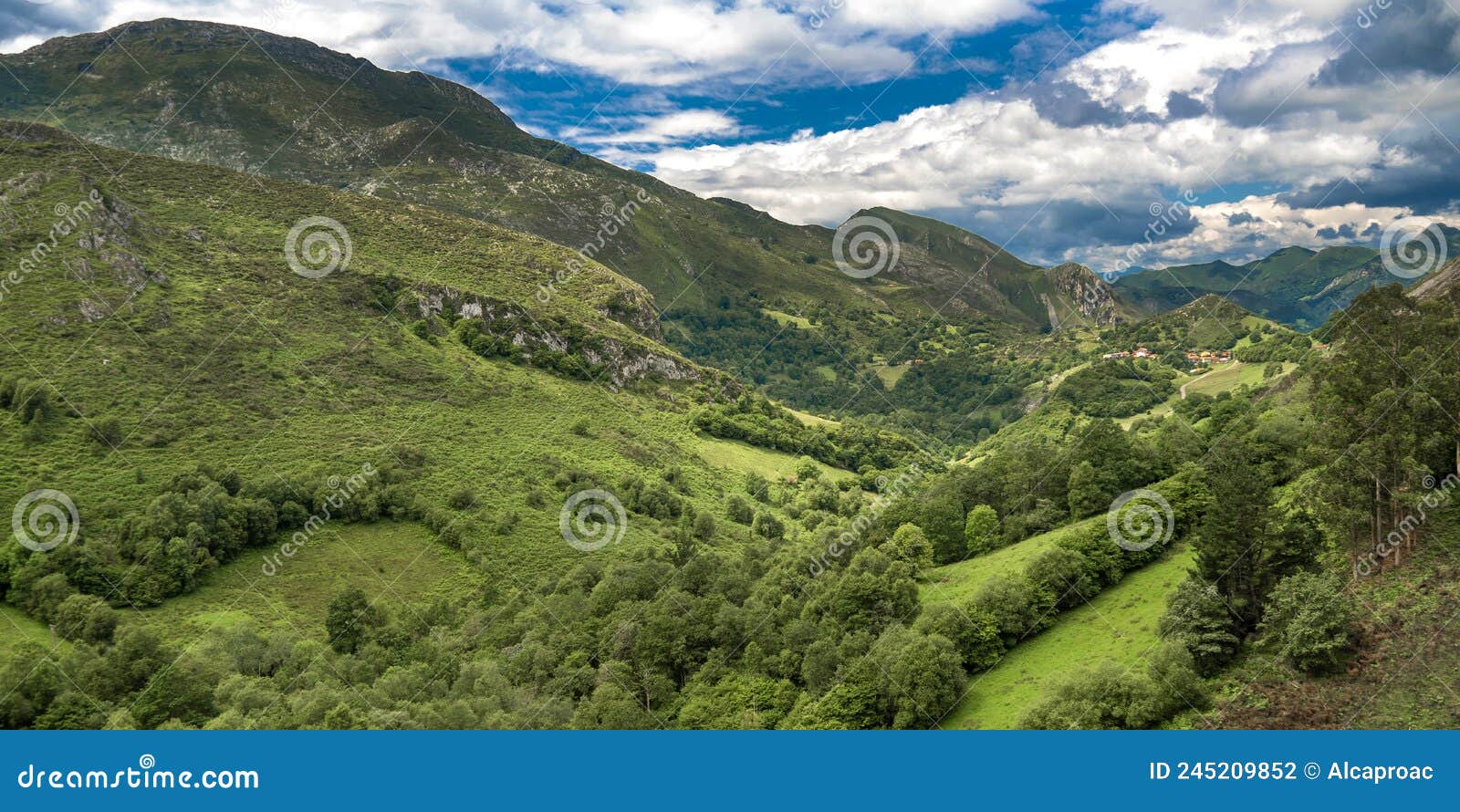 protected landscape of sierra de cuera, asturias, spain