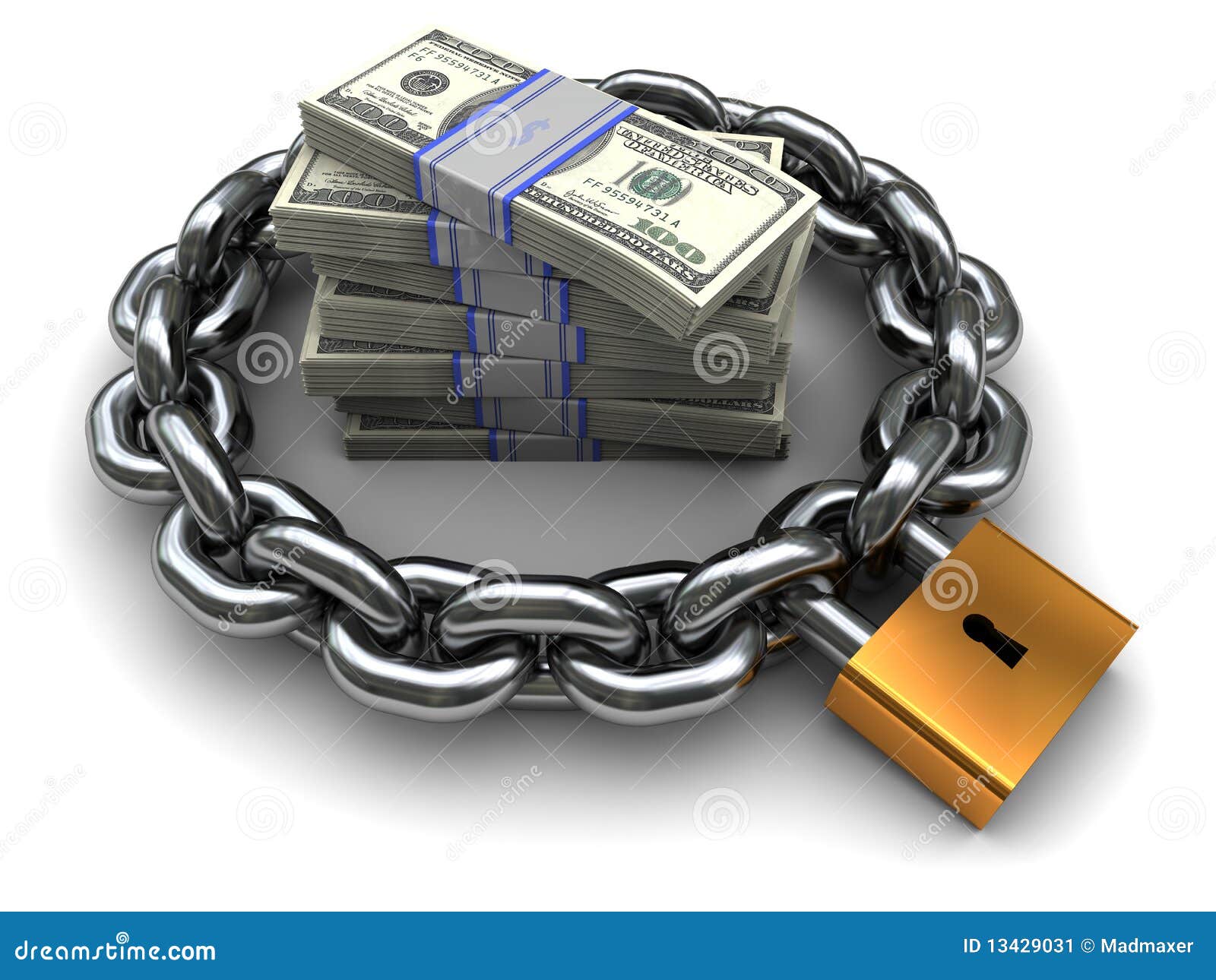 Protected money stock illustration. Illustration of banknotes 13429031