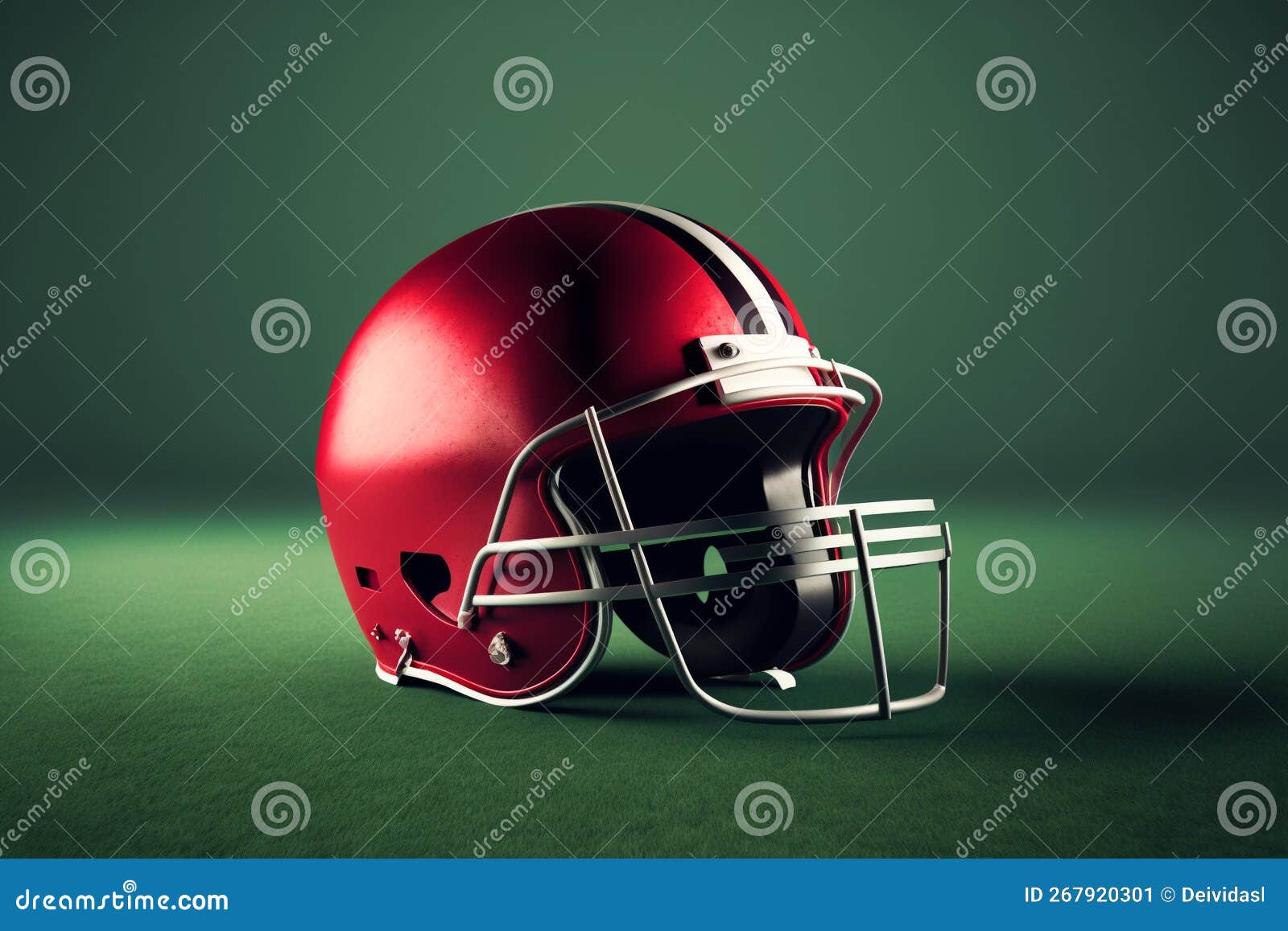 American Football Helmets. Generative Ai Illustration Stock