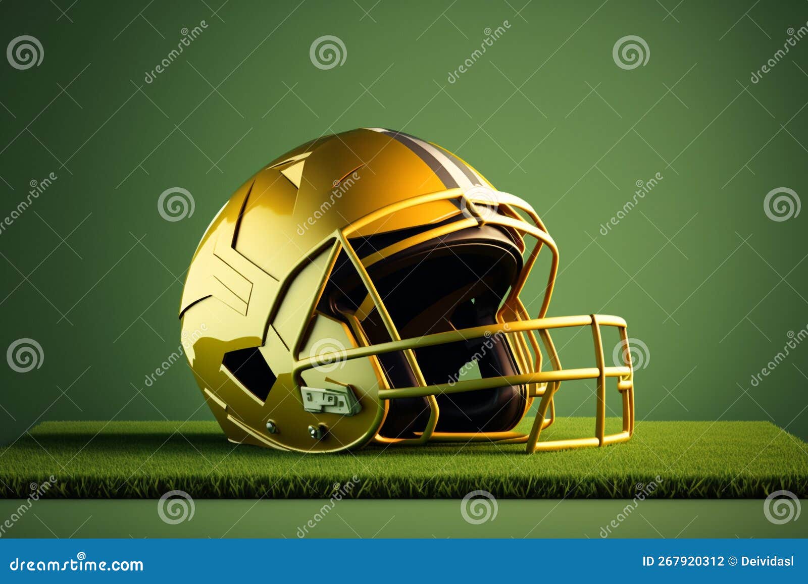 American Football Helmets. Generative Ai Illustration Stock