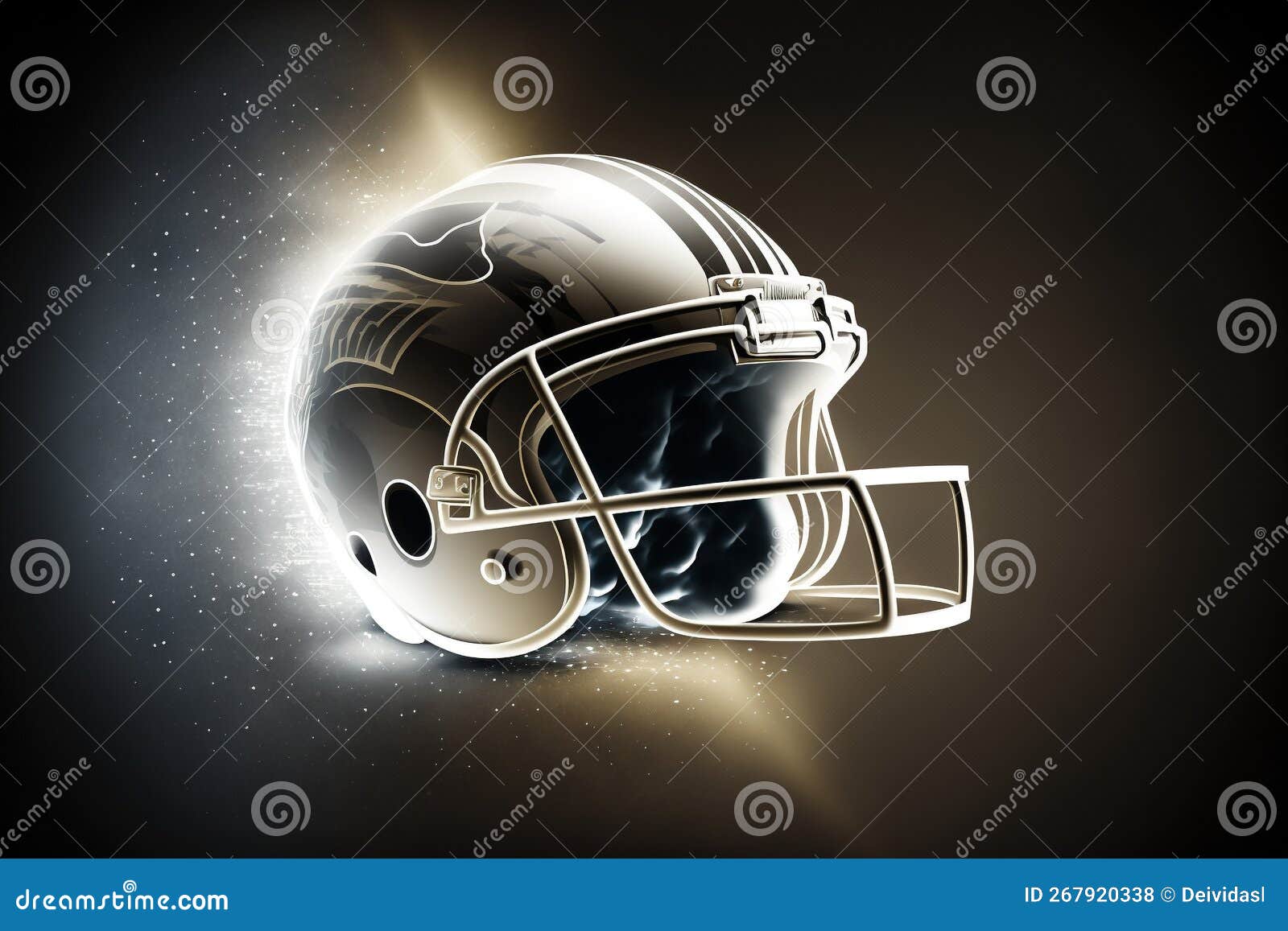 Gridiron, The Evolution Of American Football Player. Generative Ai