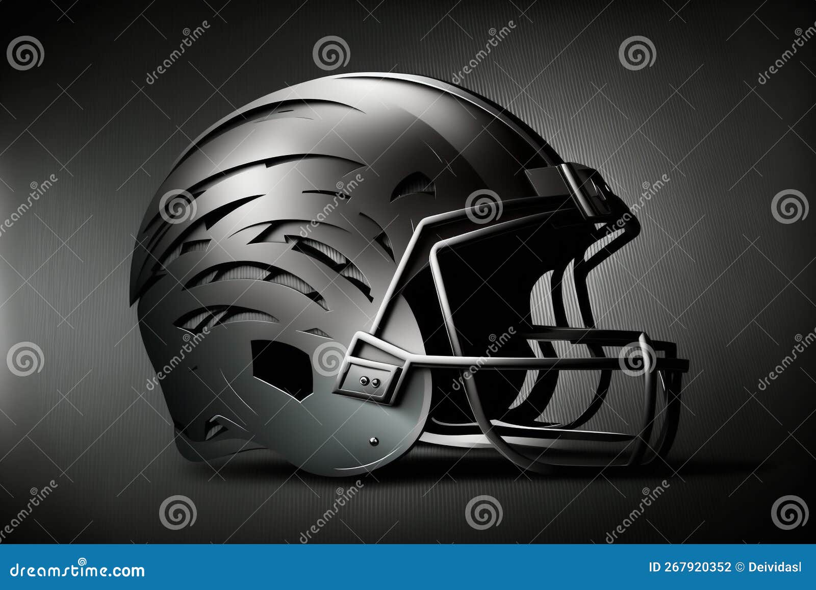 American Football Helmets. Generative Ai Illustration Stock