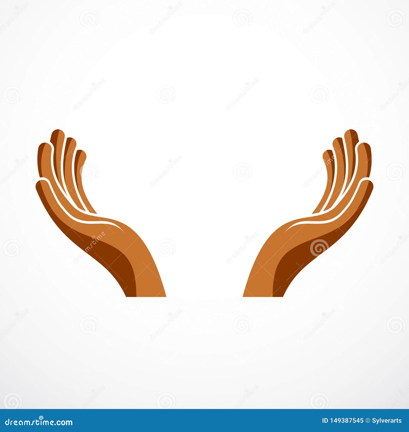 Protecting Hands of Care, Tender and Defending Human Hands Vector