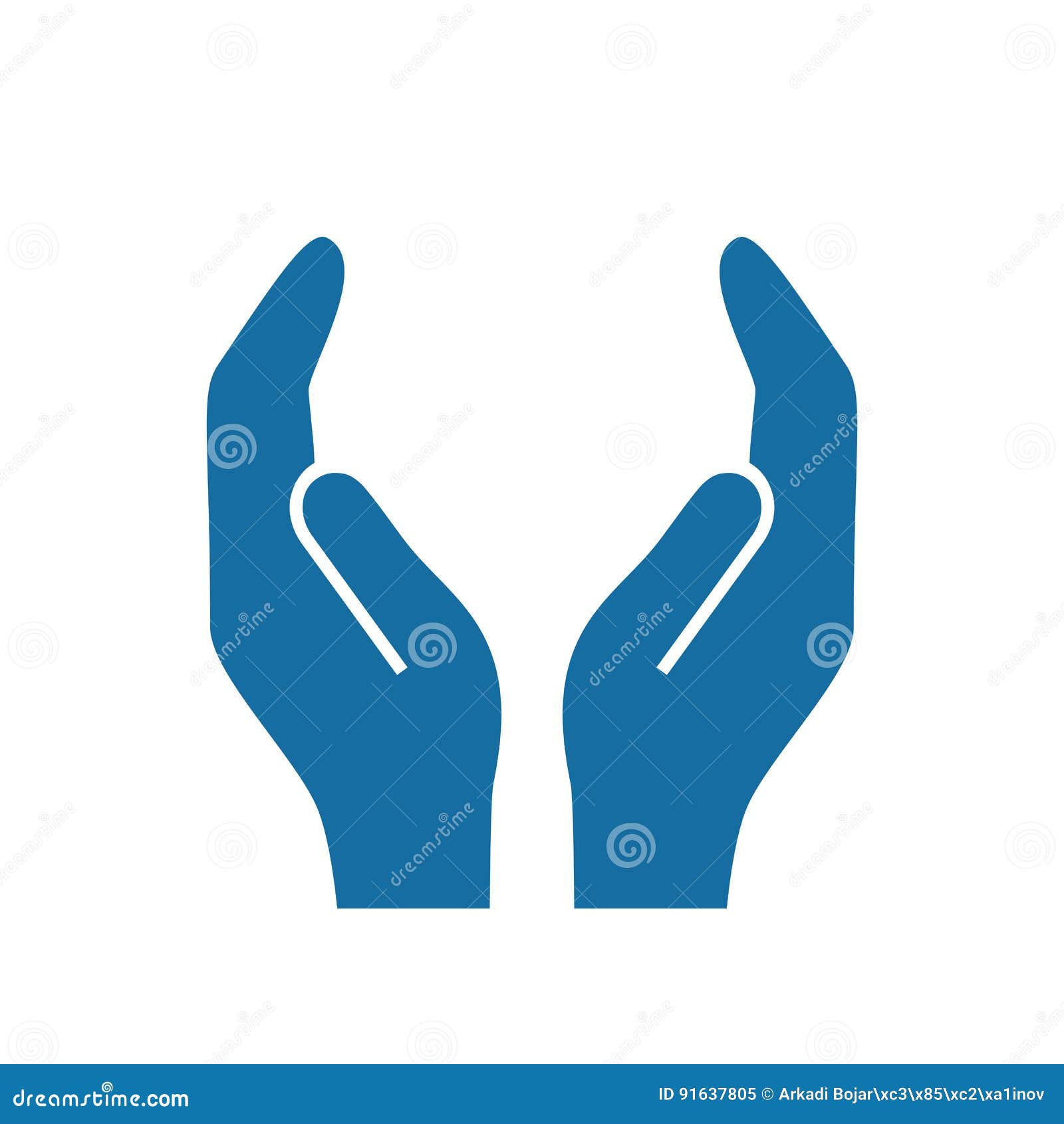 protecting hands  icon