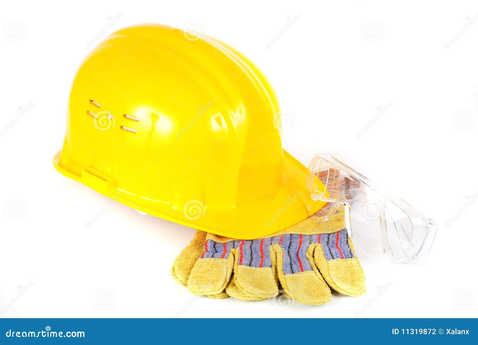 Protection Helmet, Gloves And Glasses Stock Photo Image of gear