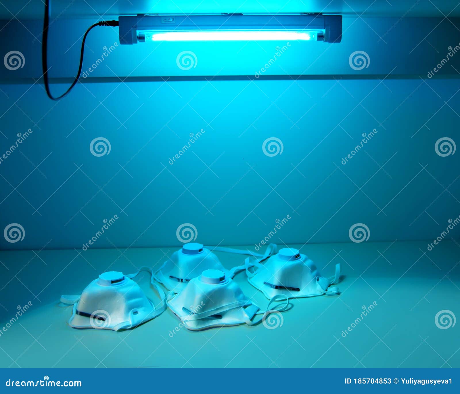 protection and safety of medical workers.protective masks n95 are sterilized under ultraviolet light