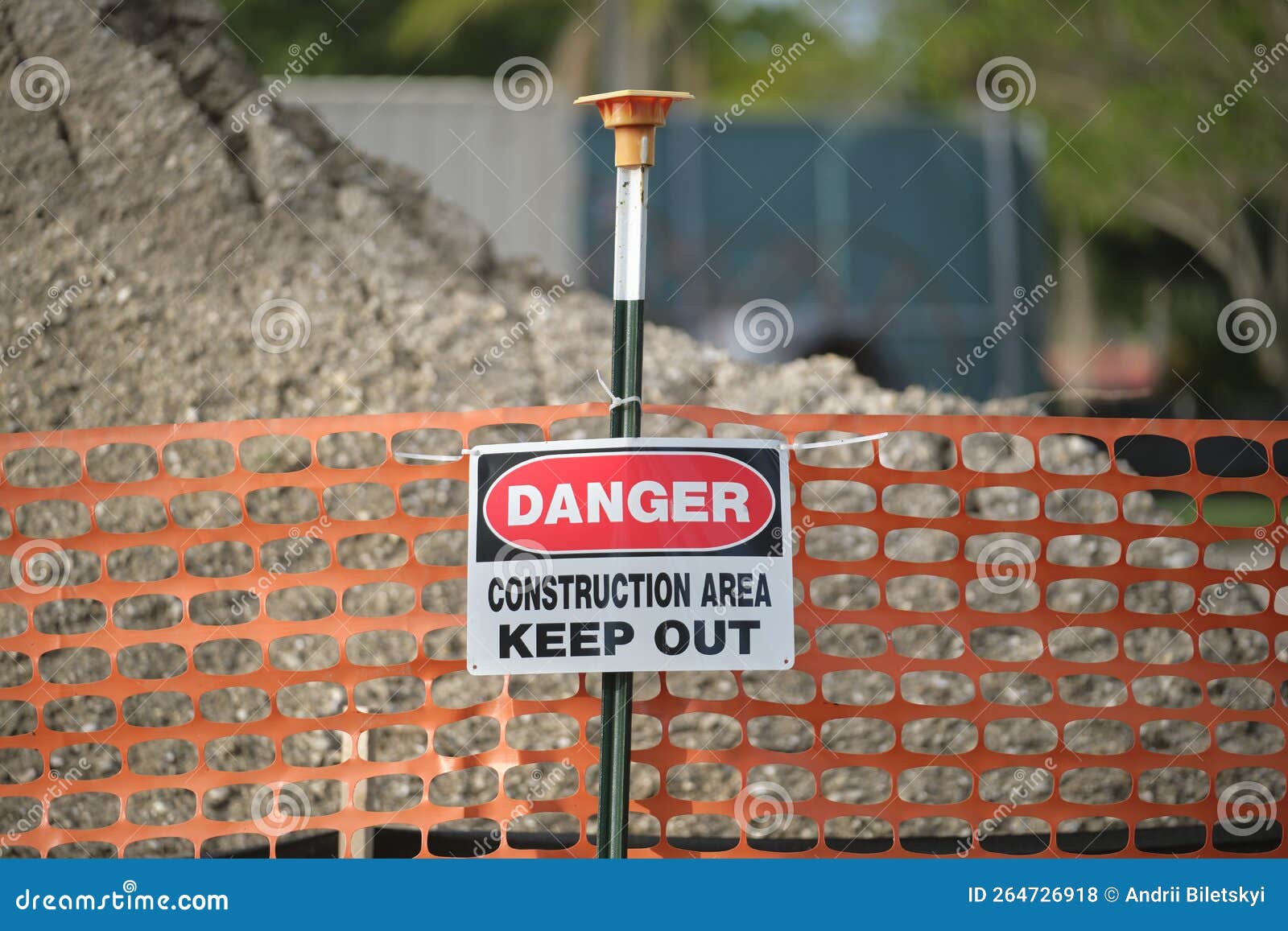 Protective Barrier at Construction Site for Safety Restriction Stock