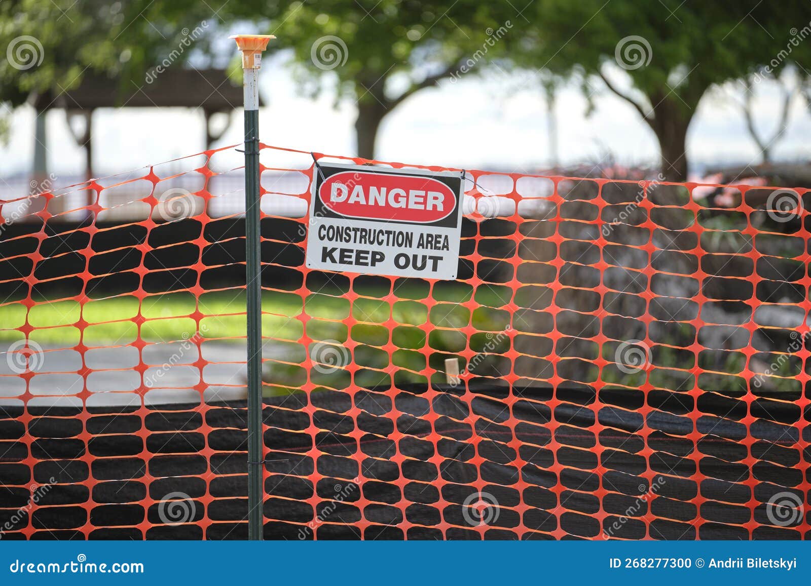 Protective Barrier at Construction Site for Safety Restriction Stock