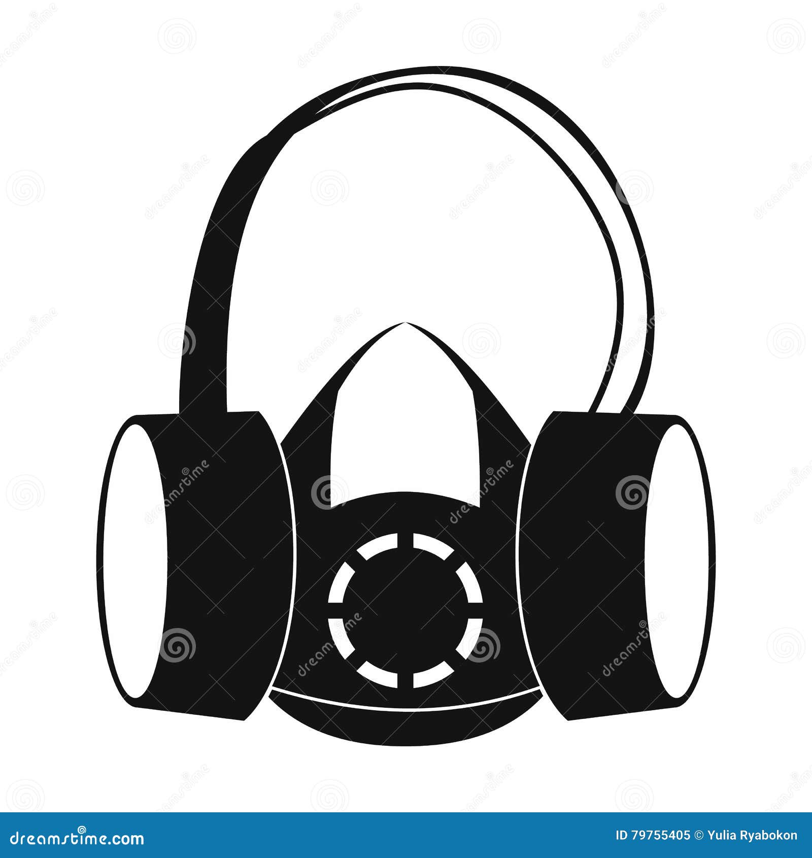 Protective Ear Muffs and Respirator Icon Stock Vector Illustration of concept, inside 79755405