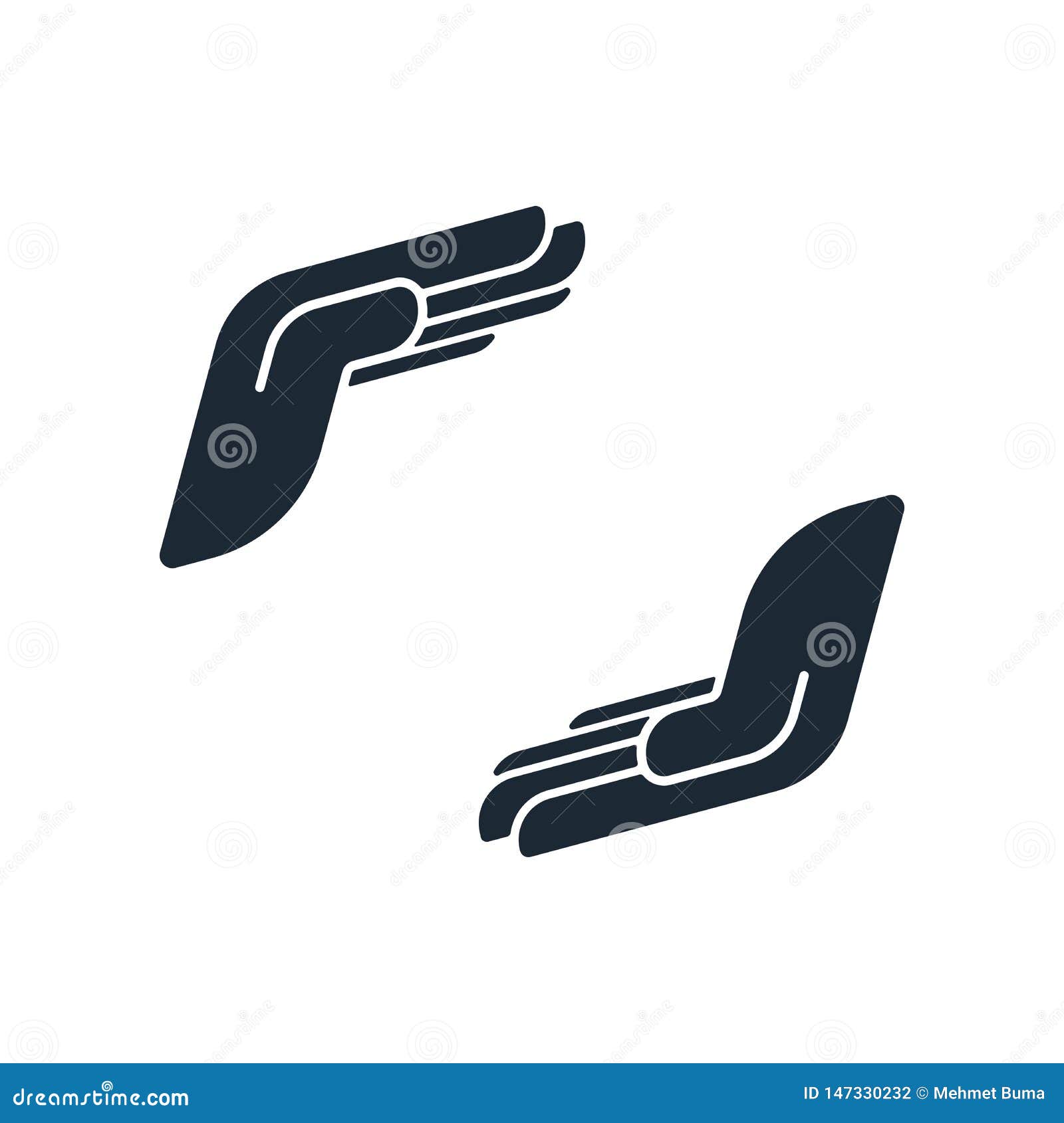 Protective hands icon stock illustration. Illustration of handful