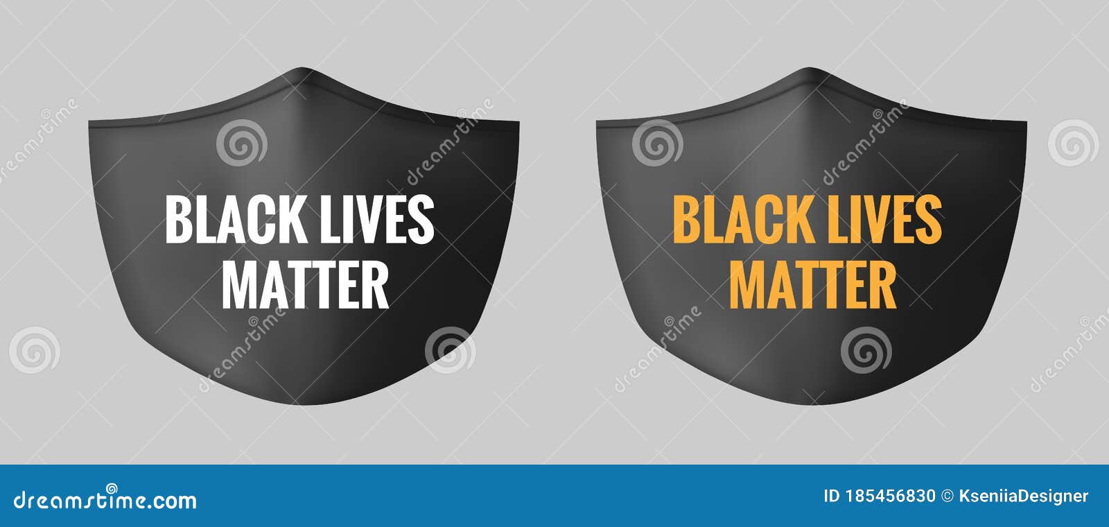 Protective Medical Mask. Black Lives Matter Stock Vector ...