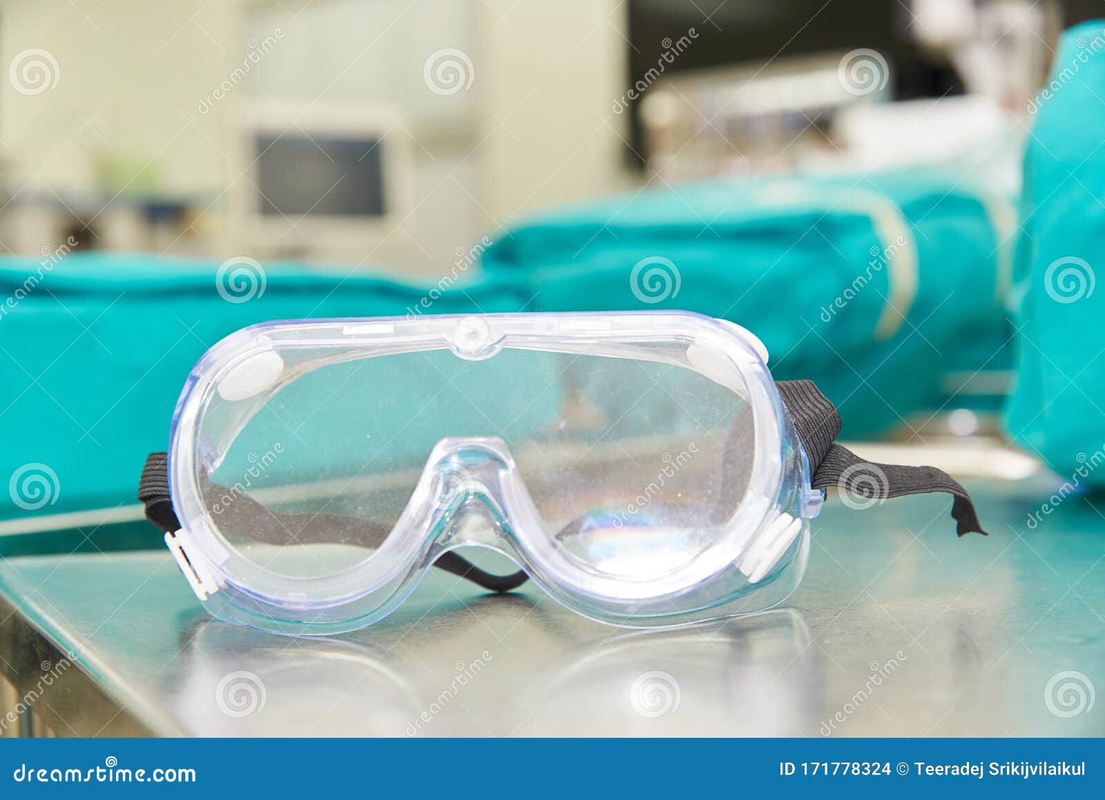 A Surgical Protective Eyeglass on the Table Stock Photo Image of