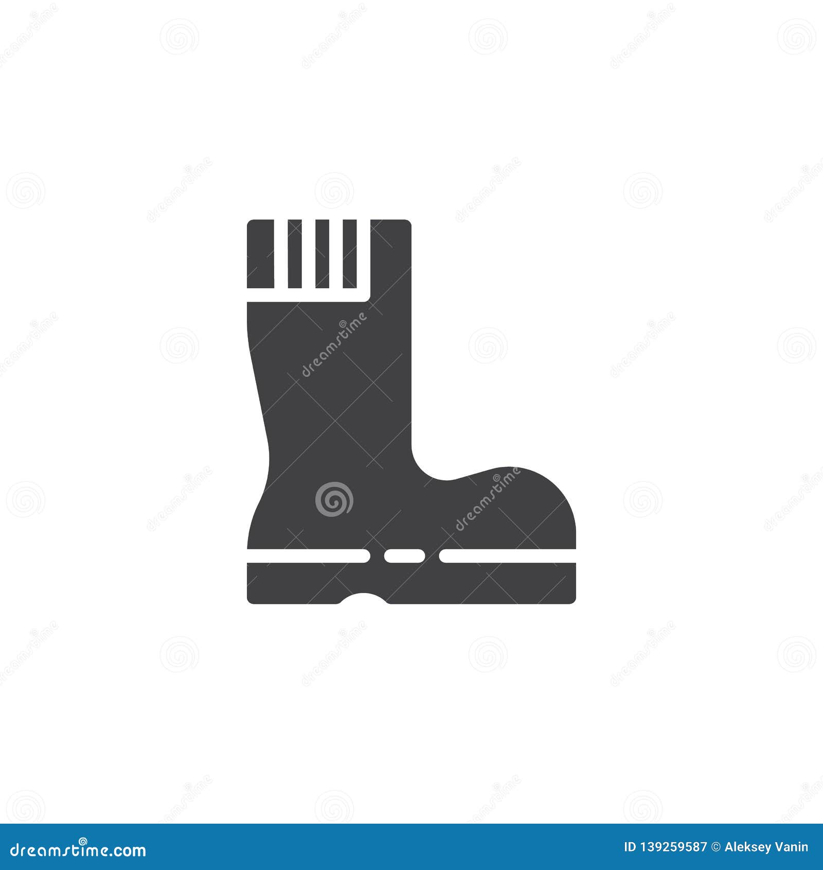 Protective Rubber Boot Vector Icon Stock Vector - Illustration of ...