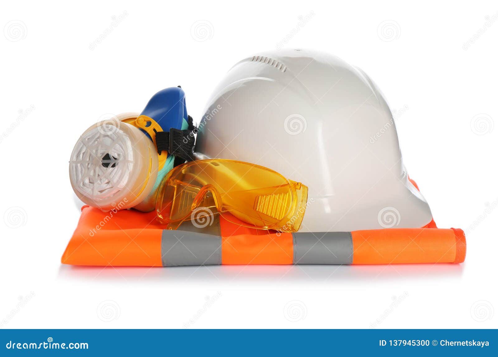 Protective Workwear on White Background. Stock Photo Image of