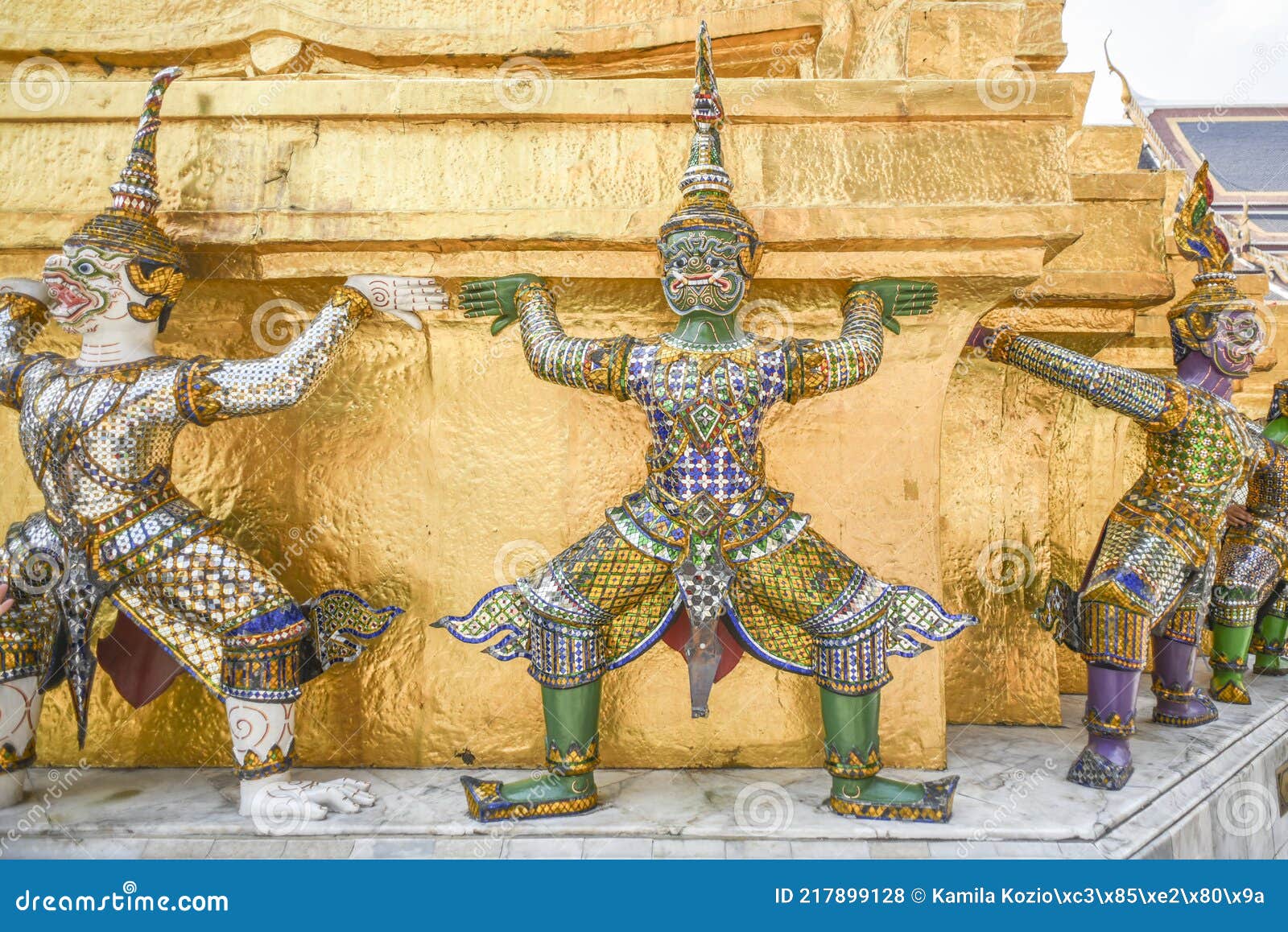 The Protector and Guardians of Temples in Thailand Called Yaksha