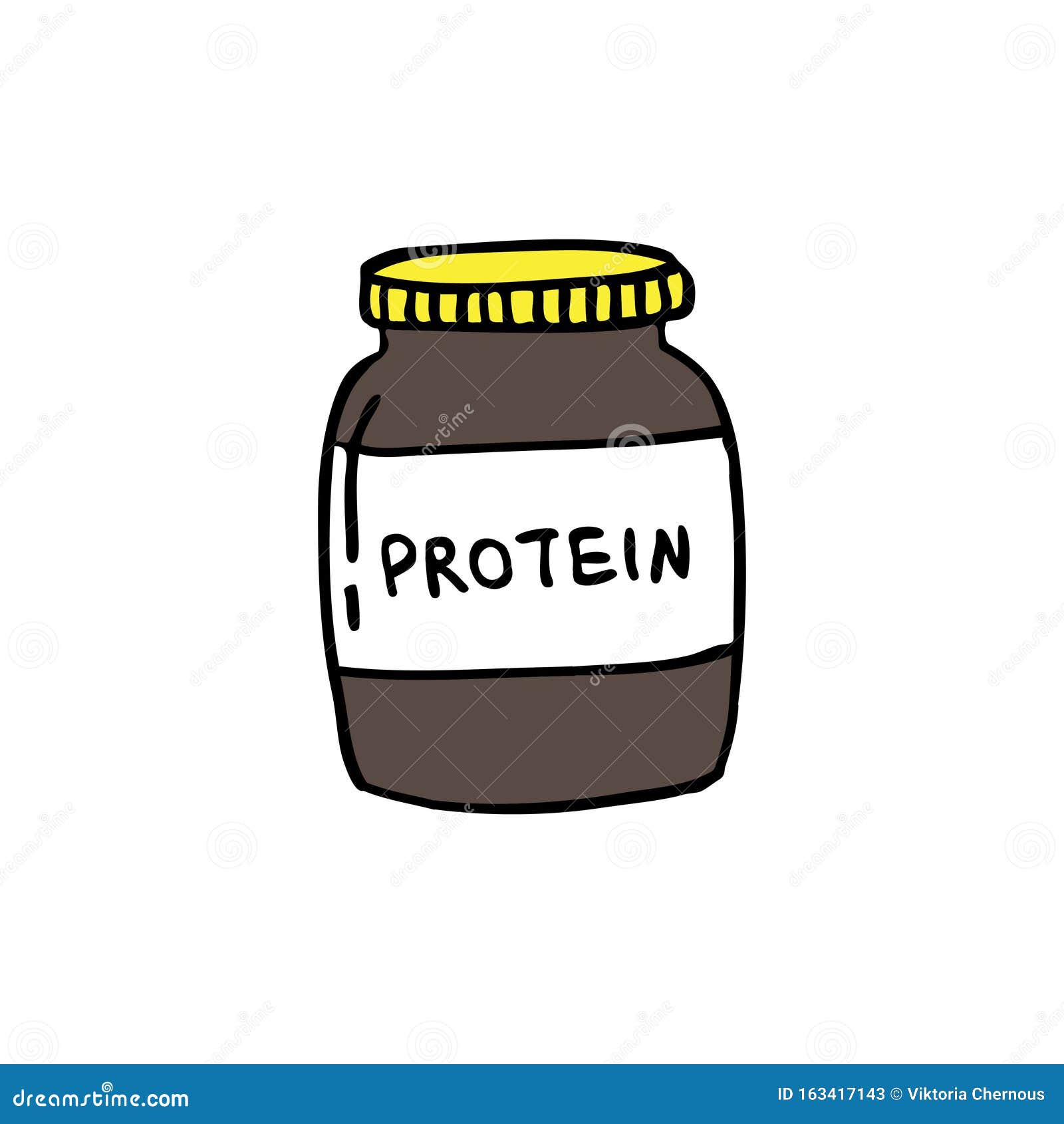 Sport food containers protein powder container Vector Image