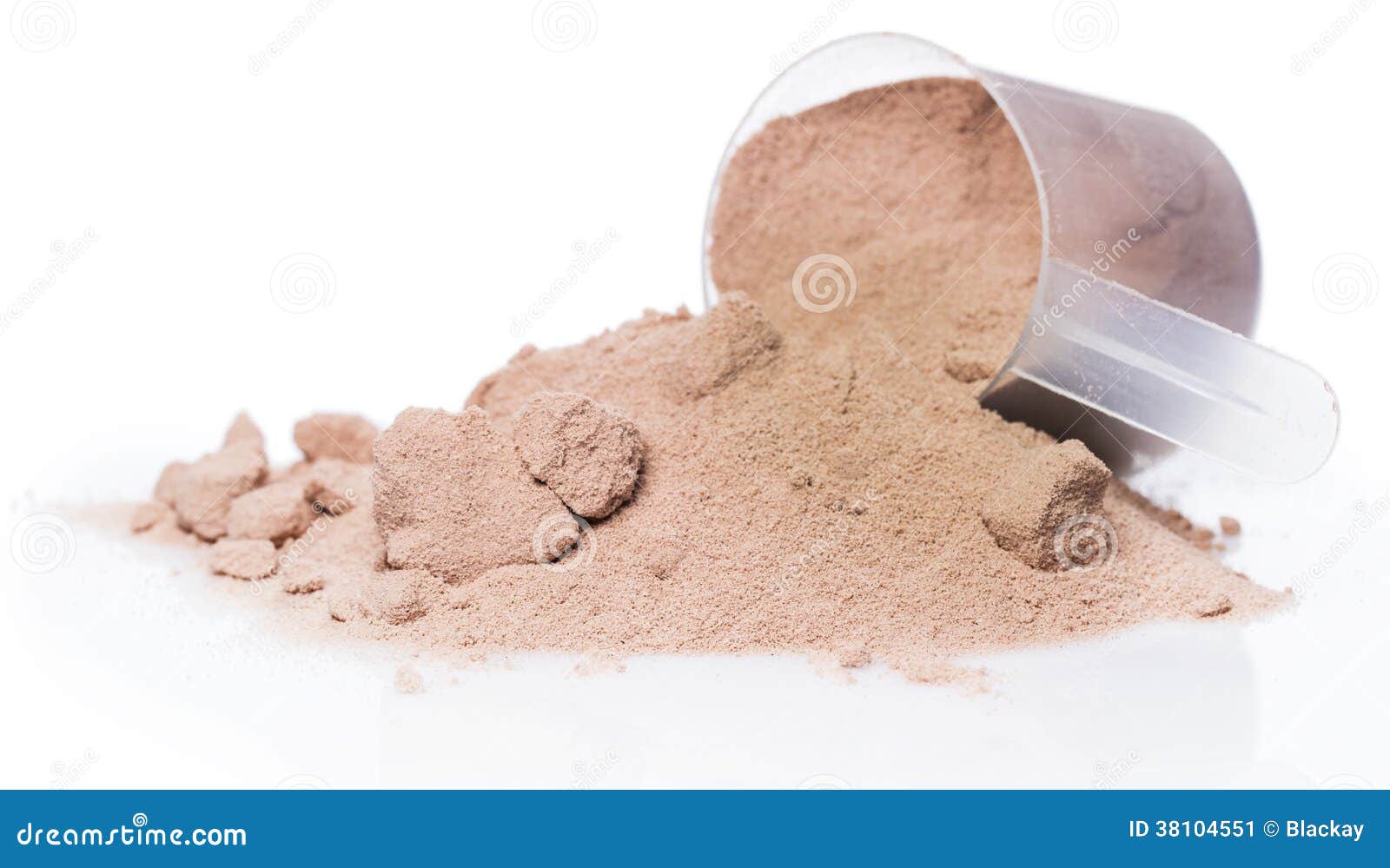 protein powder and scoop