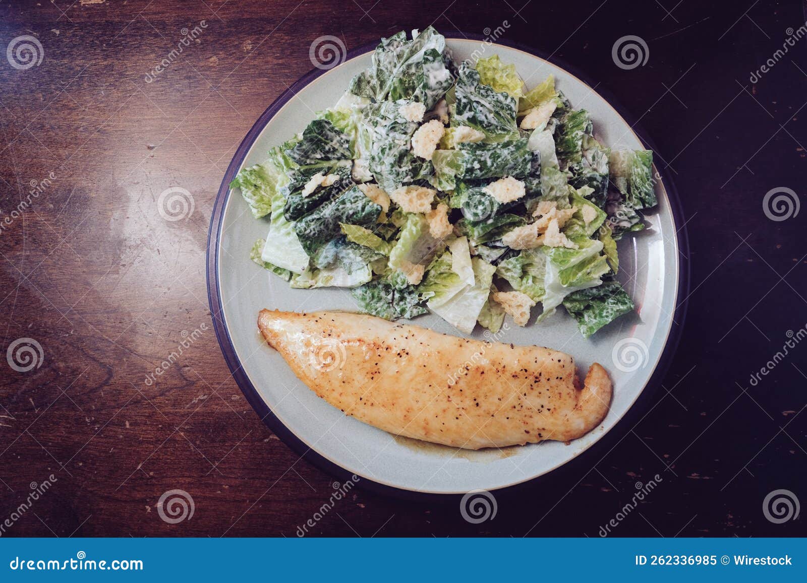 tilapia fish fillet with salad,a diet conscious meal