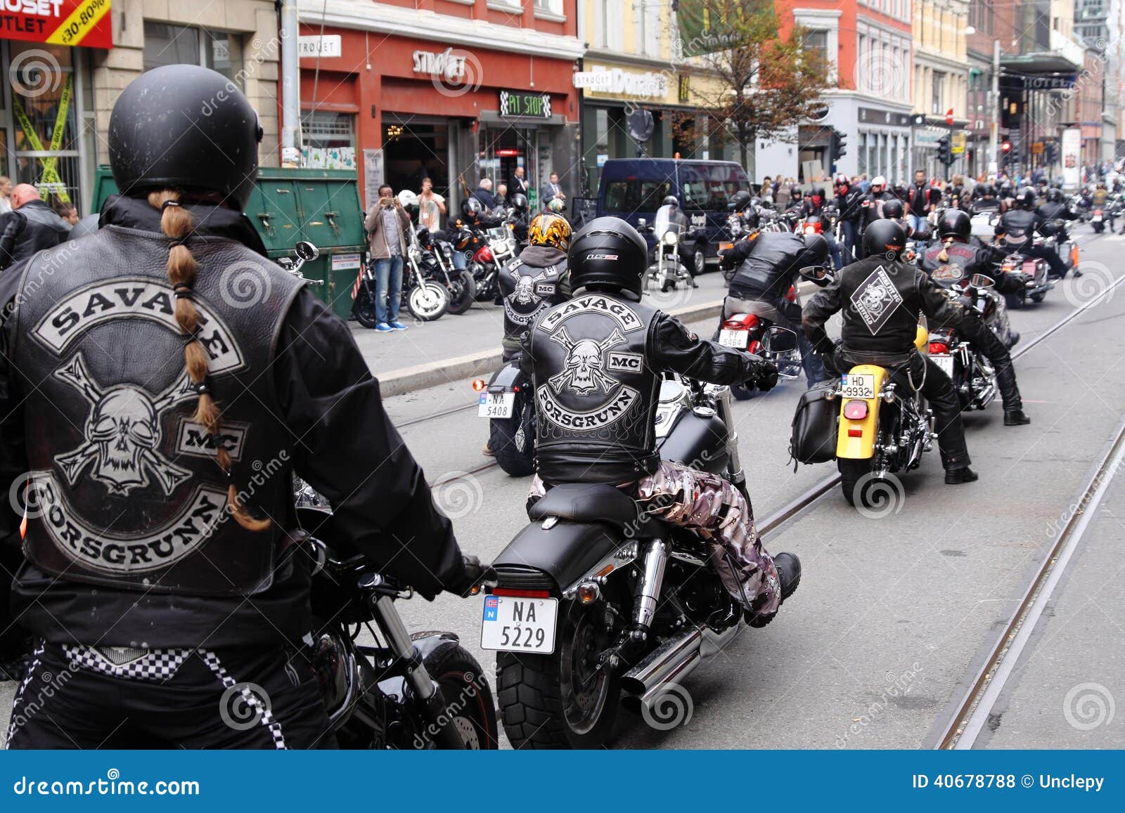 Protest Of Motorcycle Clubs. Oslo. Editorial Stock Photo 
