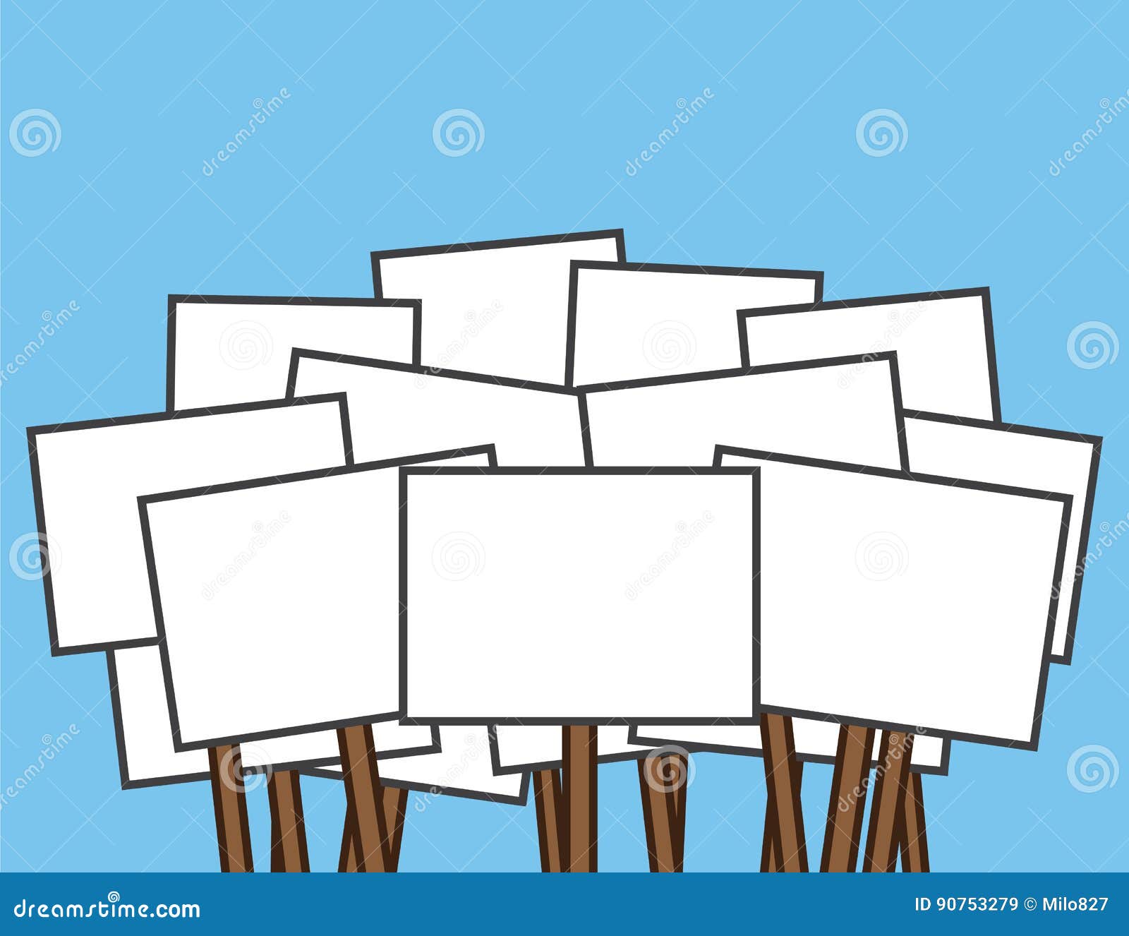 Protest Signs Blank stock vector. Illustration of anger 90753279