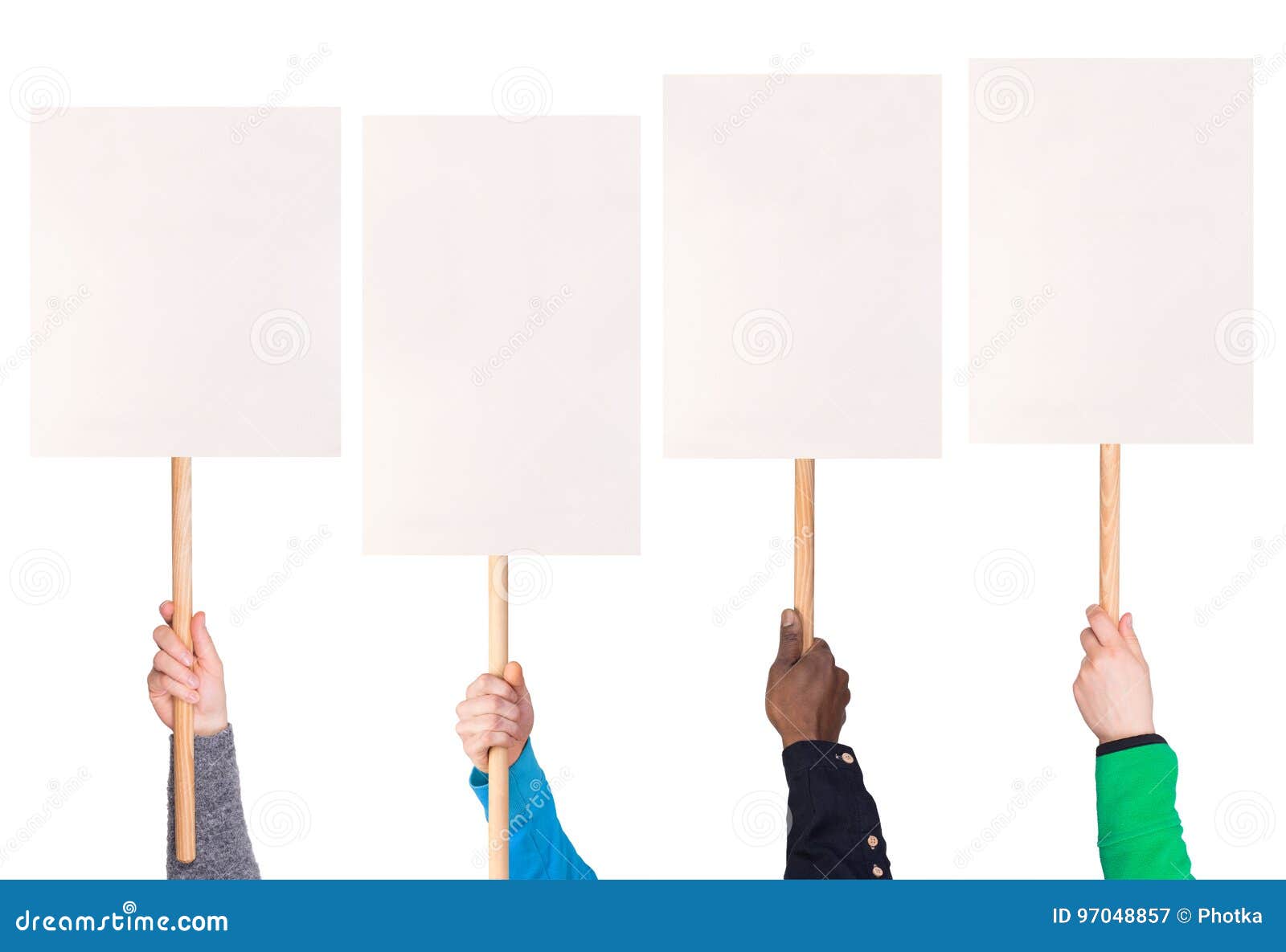 protest signs in hands