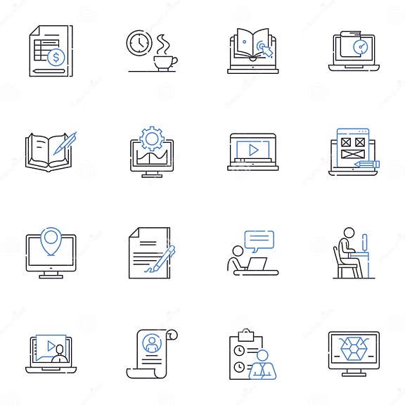 Protocol Line Icons Collection. Standardization, Conduct, Systemization ...