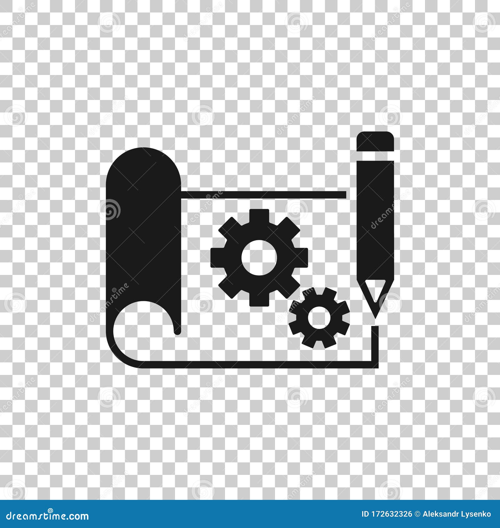 prototype icon in flat style. startup   on white  background. model development business concept